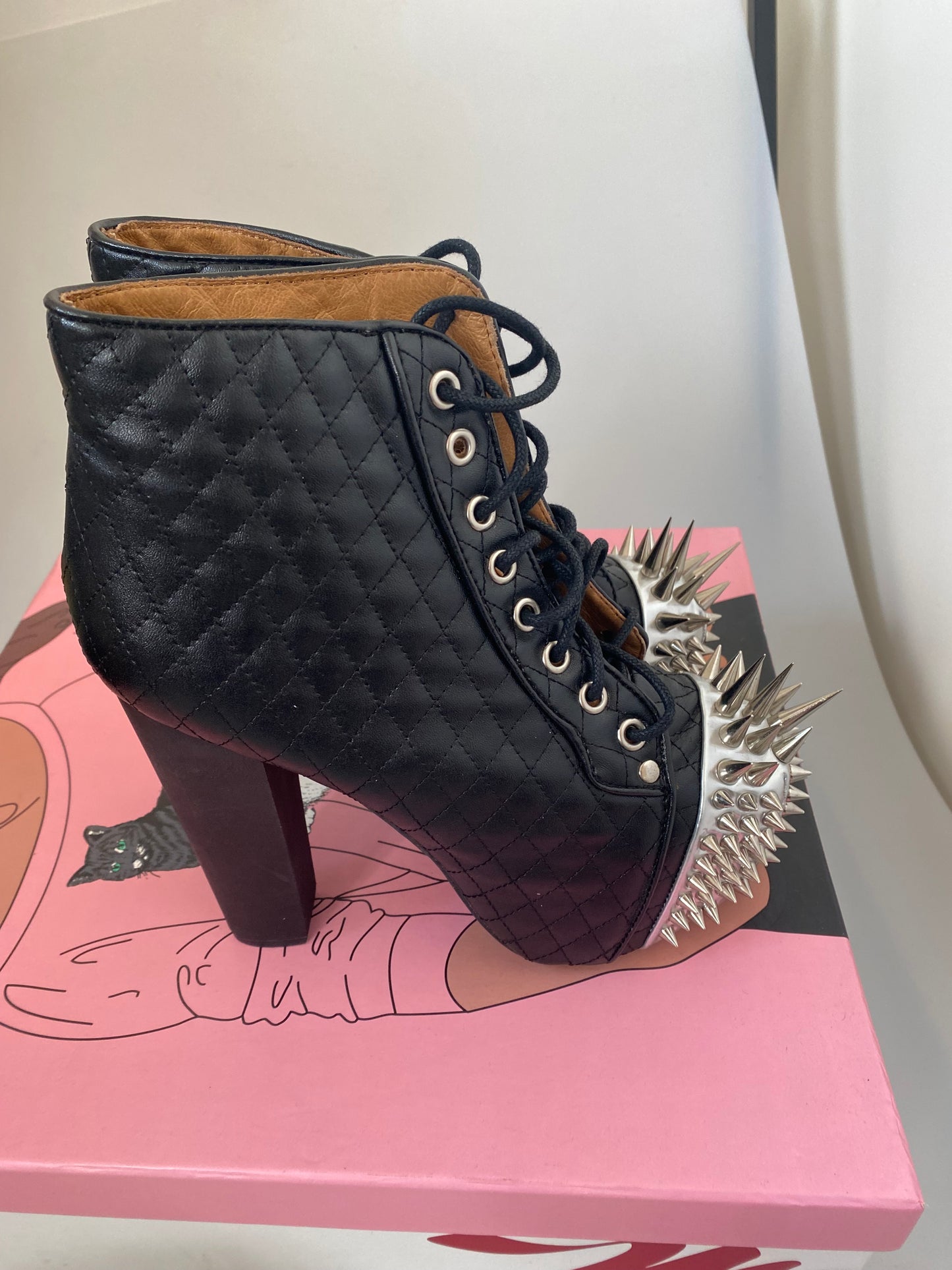 Jeffrey Campbell Boots with Spikes Size 3