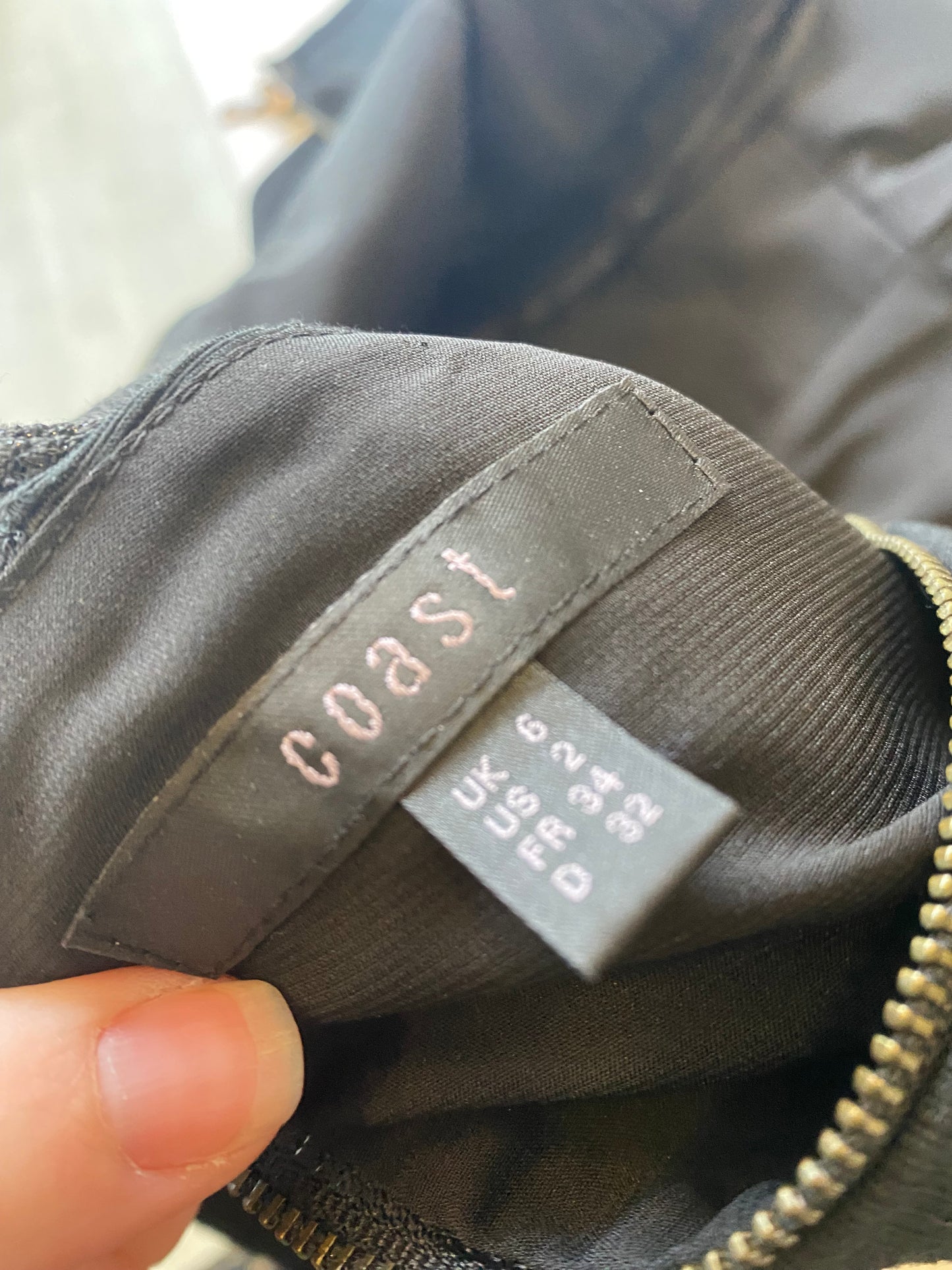 Coast Black Top with Shimmer Straps Size 6-8