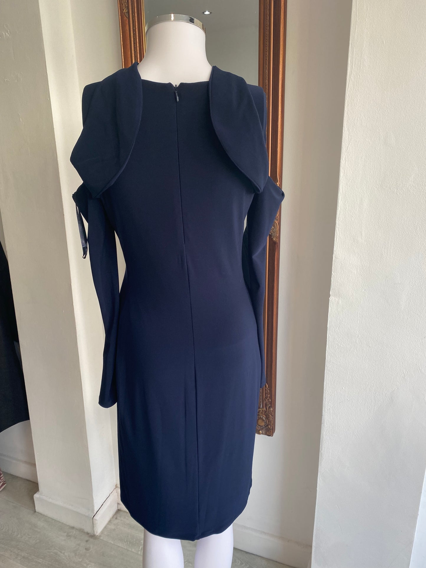 Lauren Ralph Lauren Navy Blue Cold Shoulder Dress Size 8