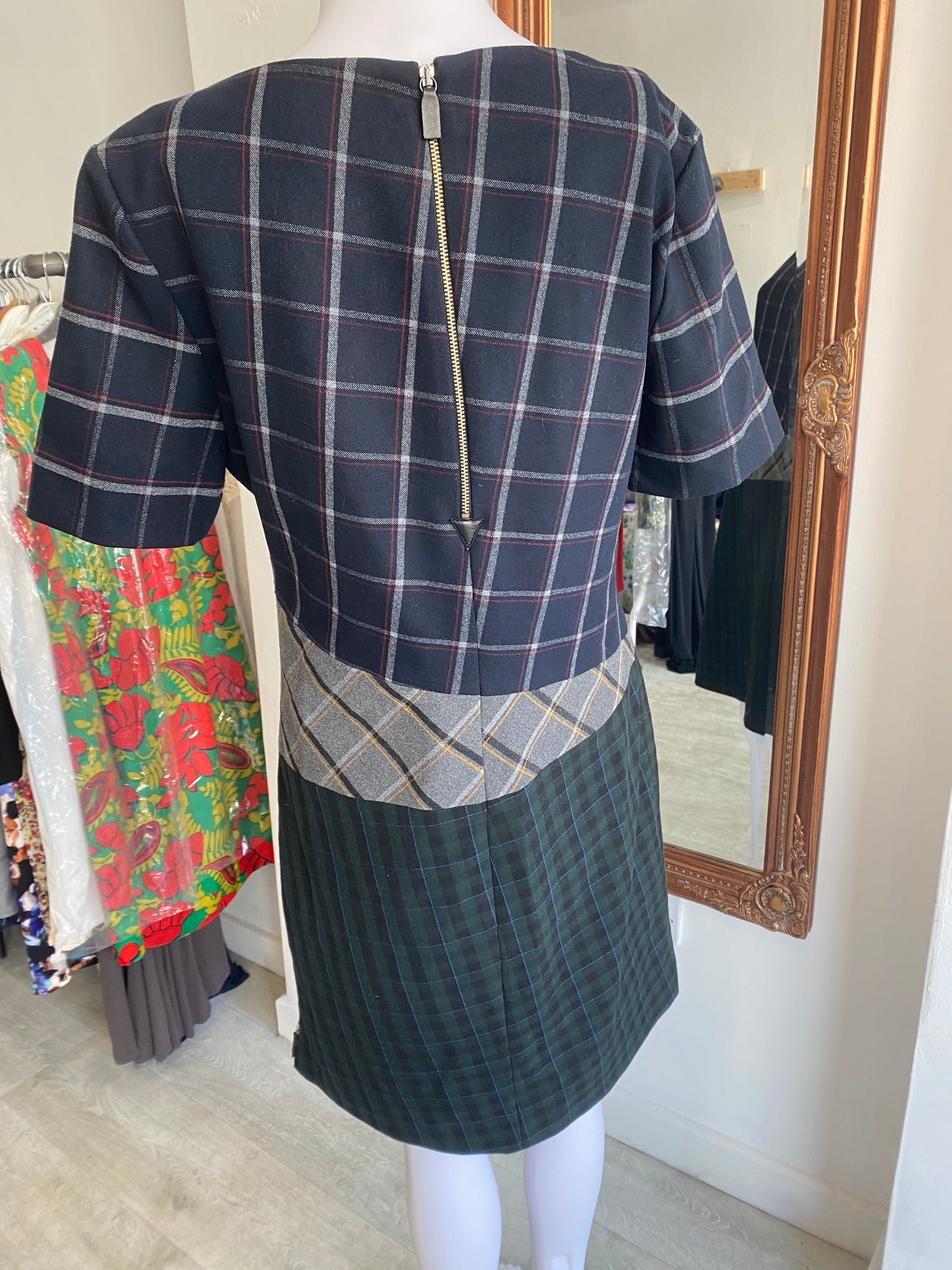 Band of Outsiders Checked Dress Size 14