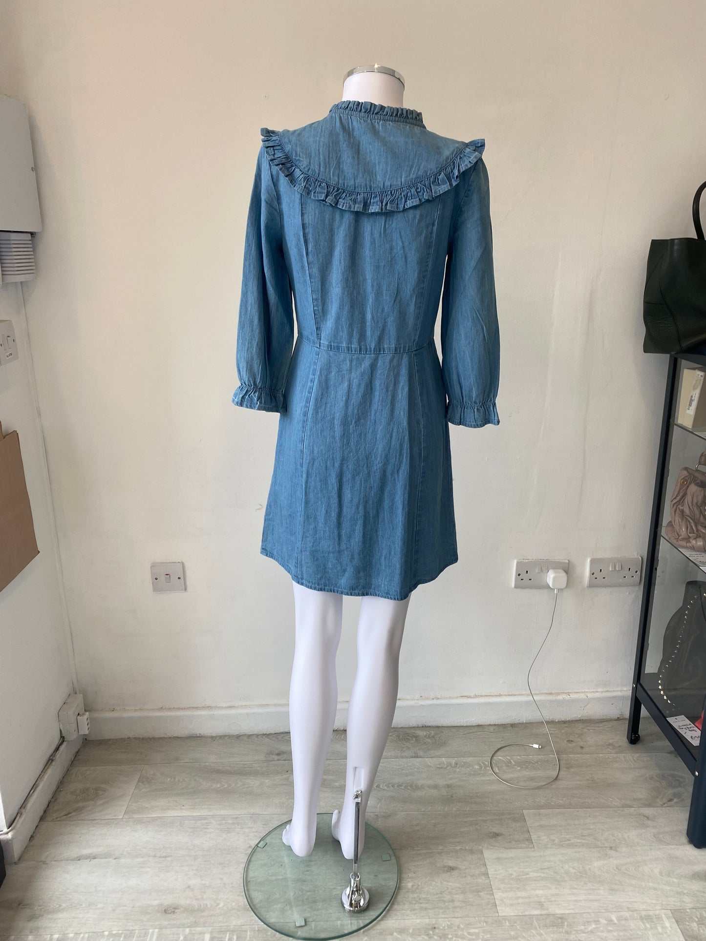 Lipsy Blue Cotton Dress Size 8