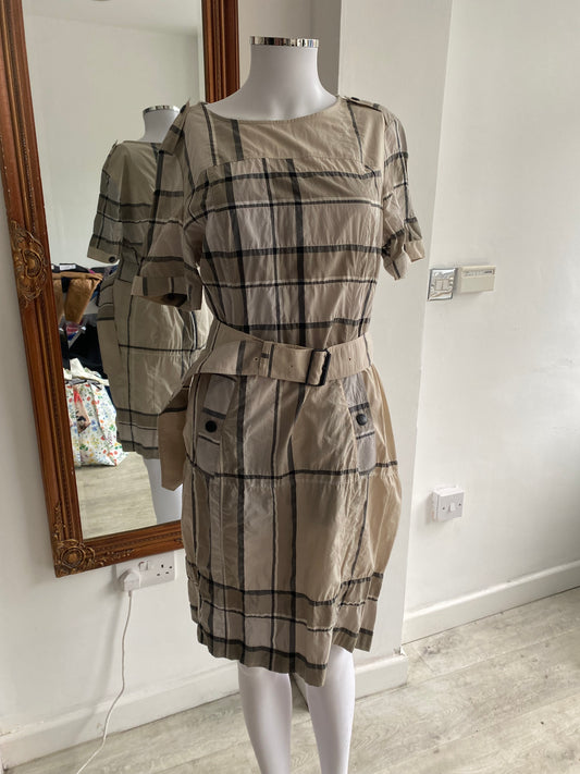 Burberry checked dress nova check size 10