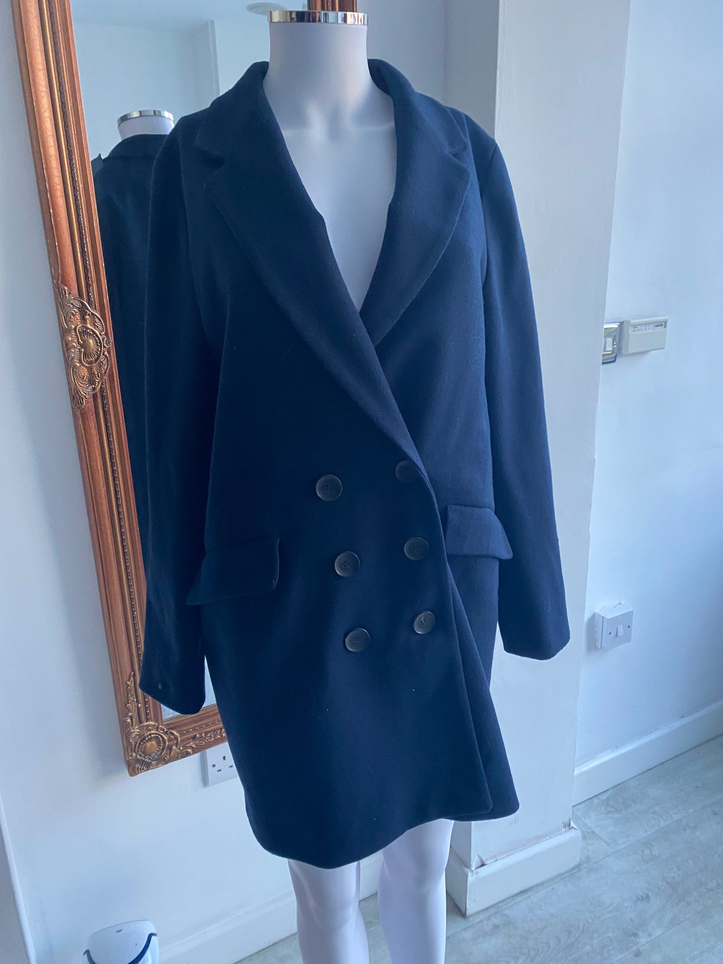 Zara Navy Coat Size 10-12