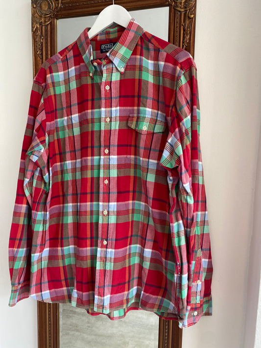 Polo Ralph Lauren Red Checked Shirt Size XL