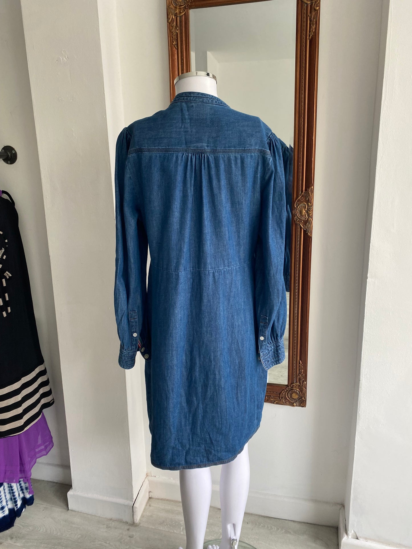 Boden Blue Cotton Dress Size 14 R