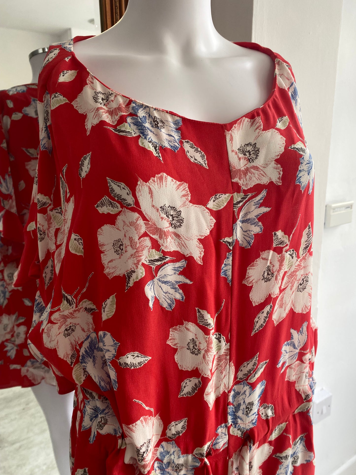 French Connection red Playsuit size 8