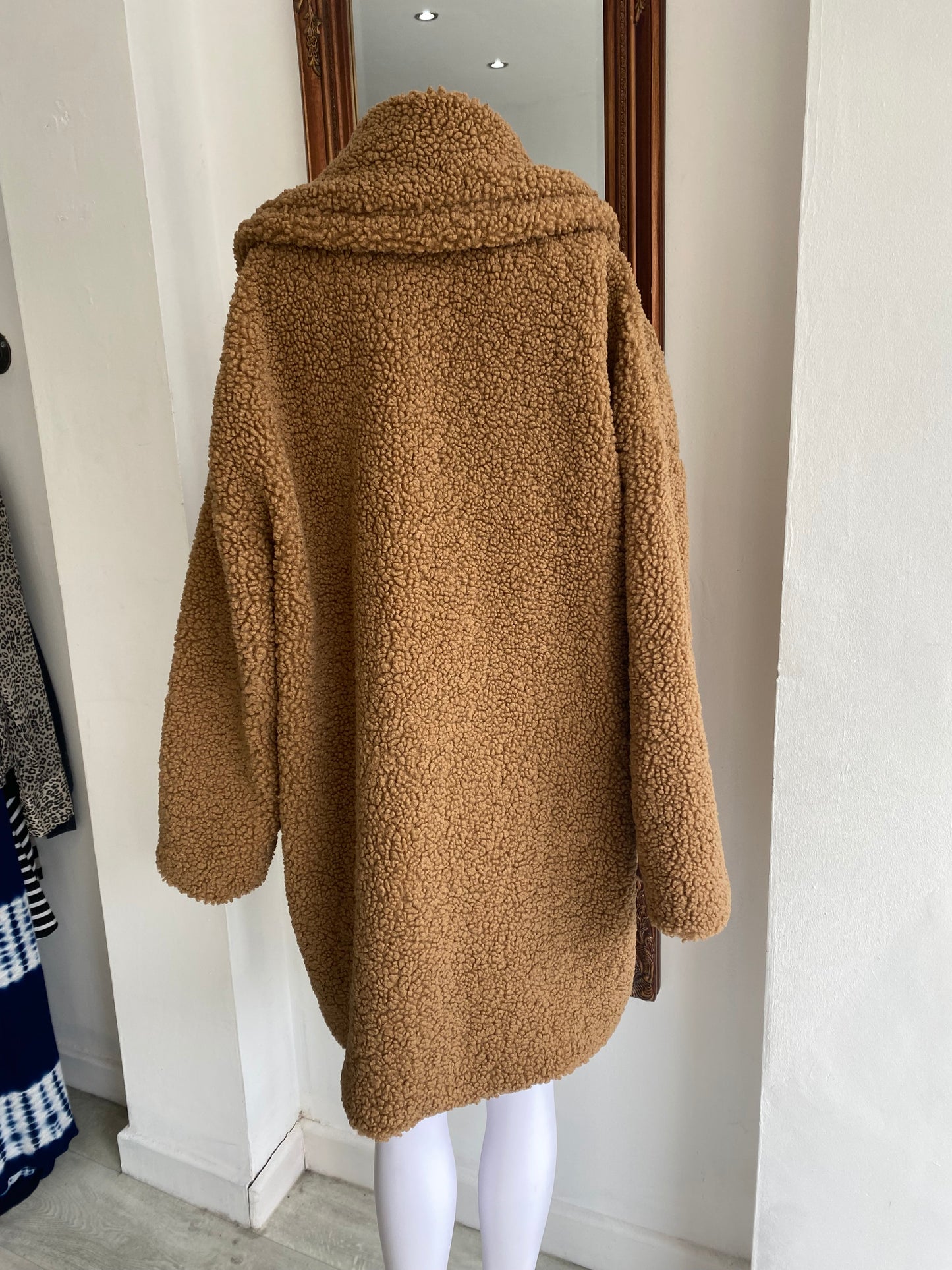 Gold and Silver Tan Teddy Coat Size 10-12