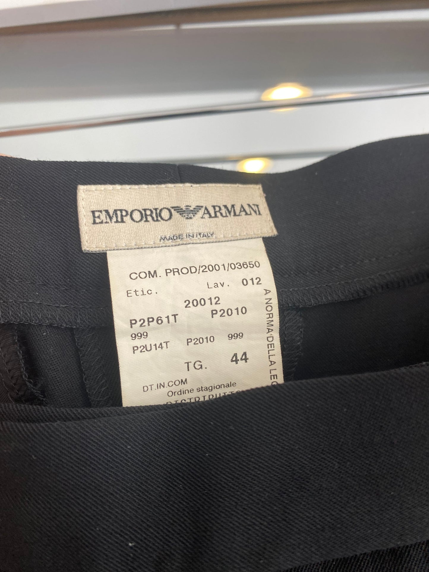 Emporio Armani Black Trouser Suit Size 10