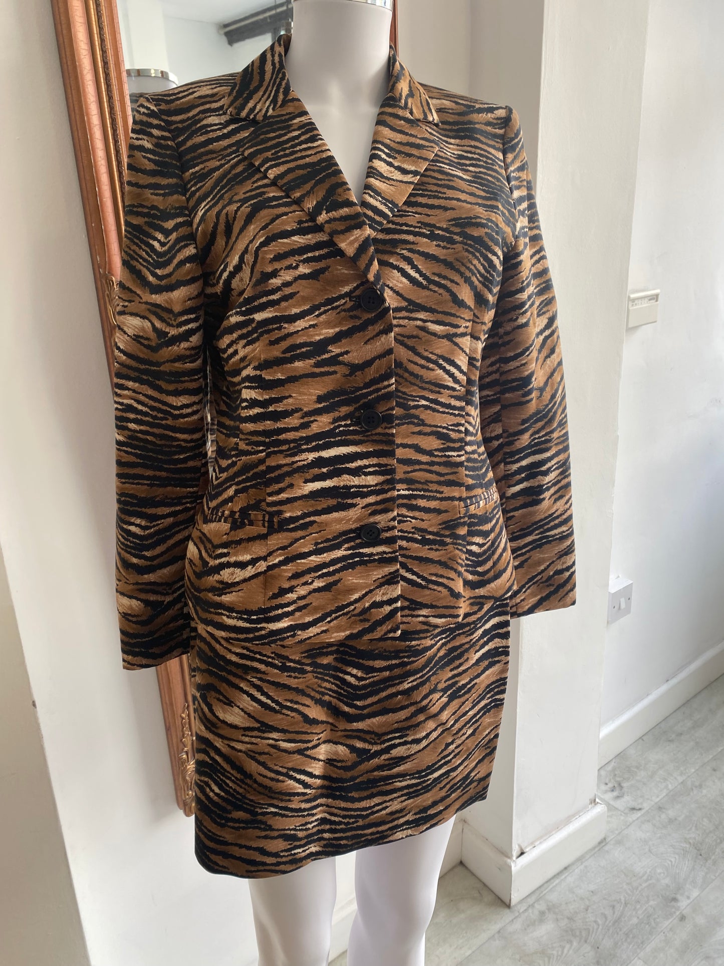 Future Ozbek tiger print suit size 10