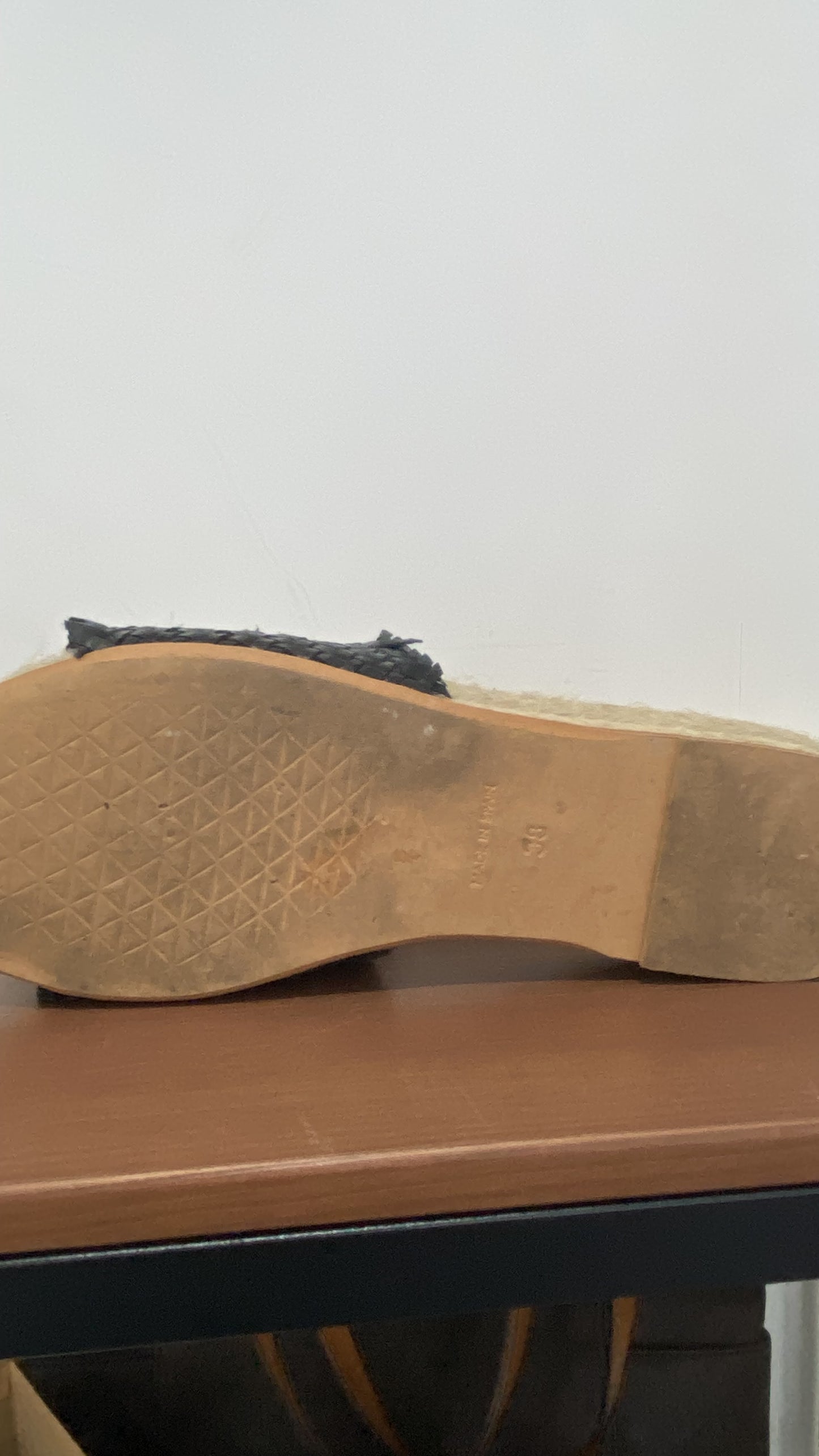 Kanna Black Leather Sliders Size 5