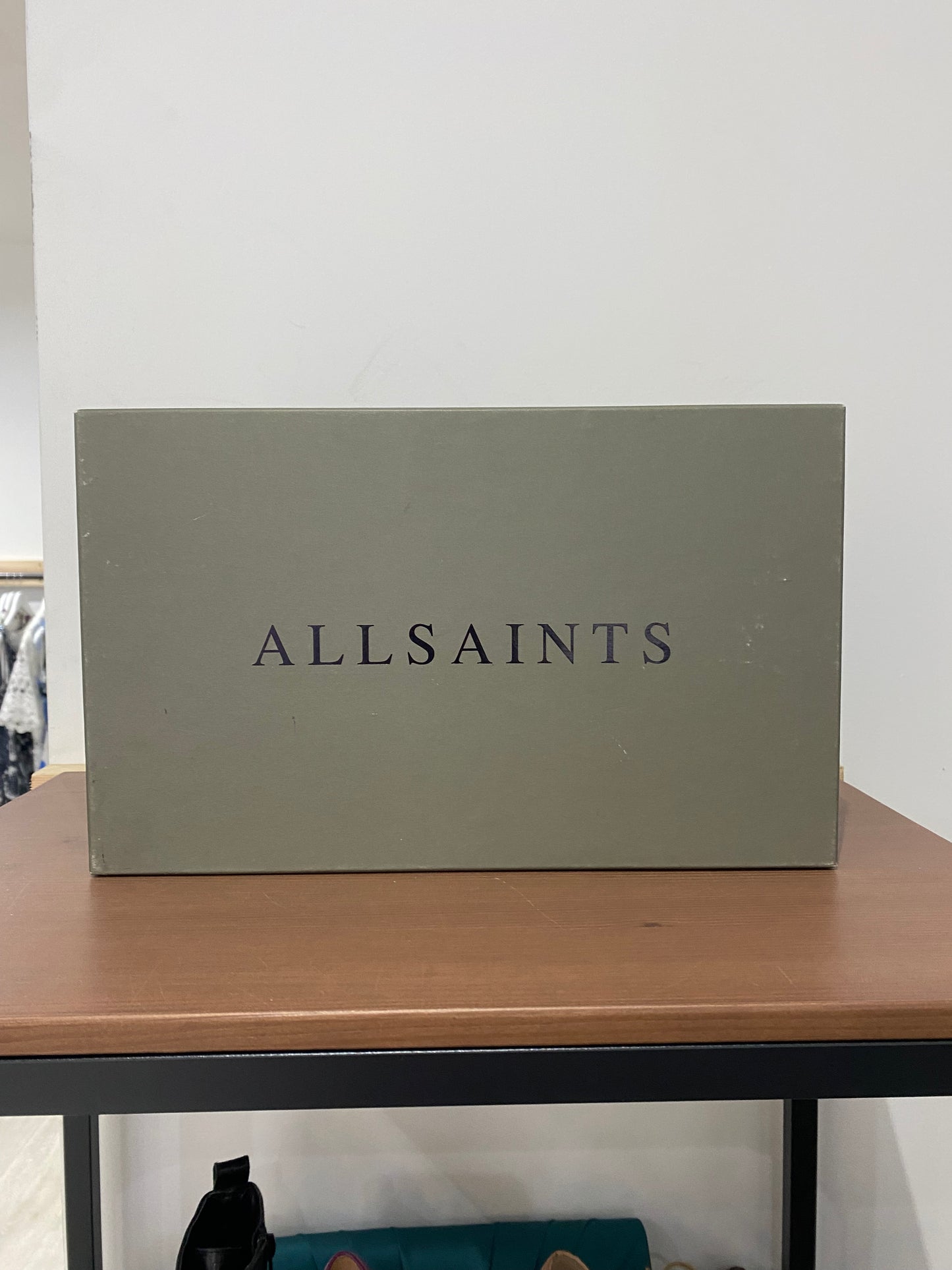 All Saints Pewter Leather Heels Size 7