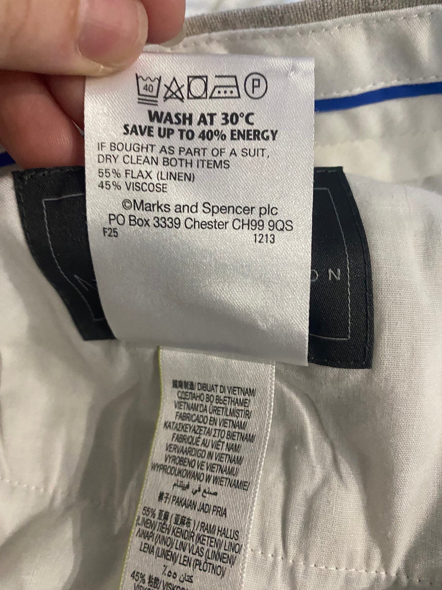 Marks and Spencer Linen Blend Suit