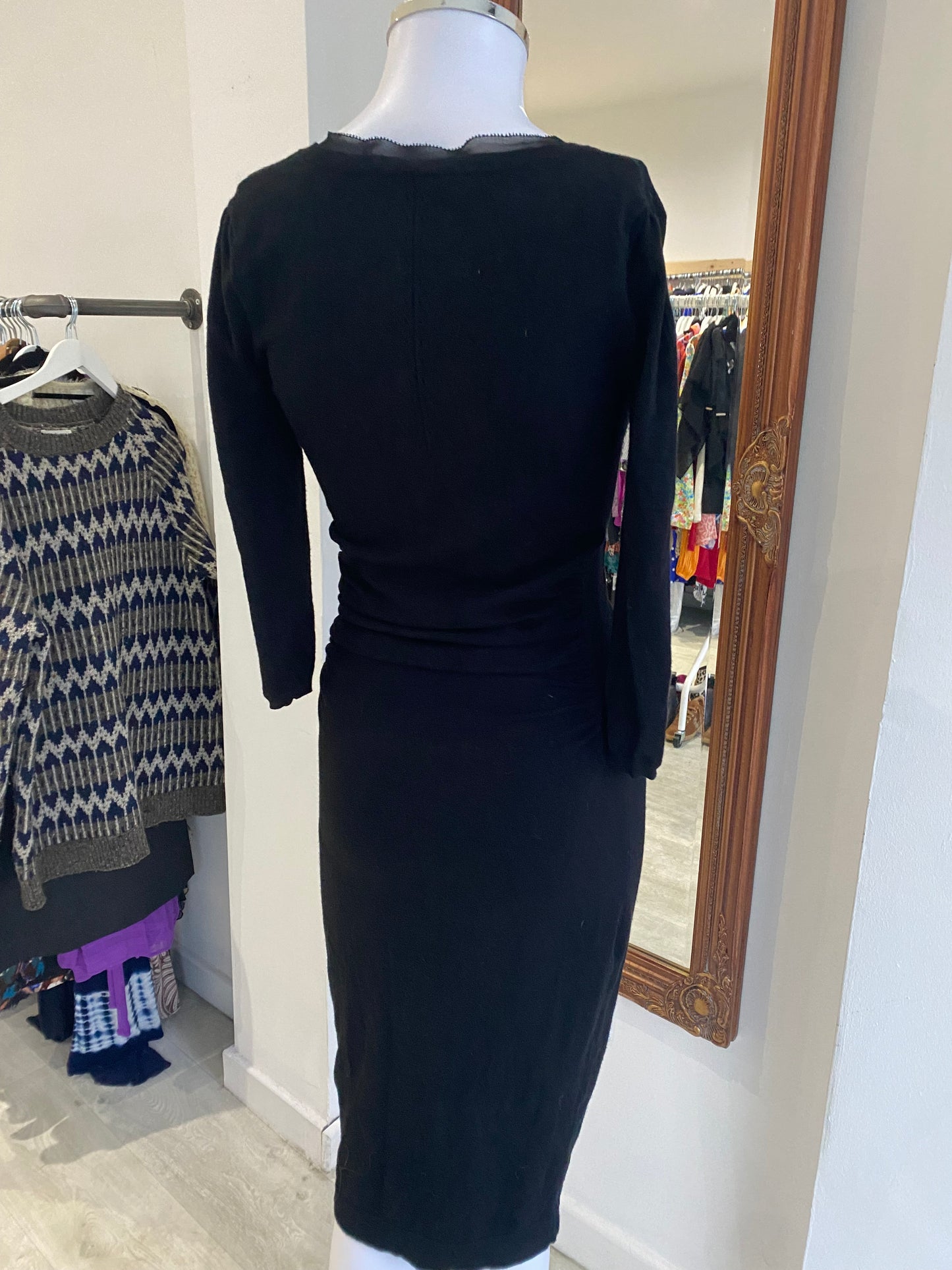 Coast Black Knit Dress Size 8