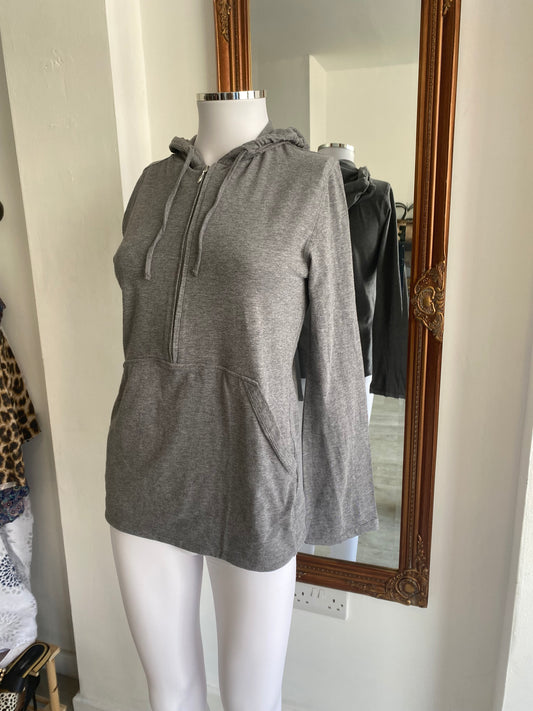 Muji Grey Hooded Track Top Size 8-10