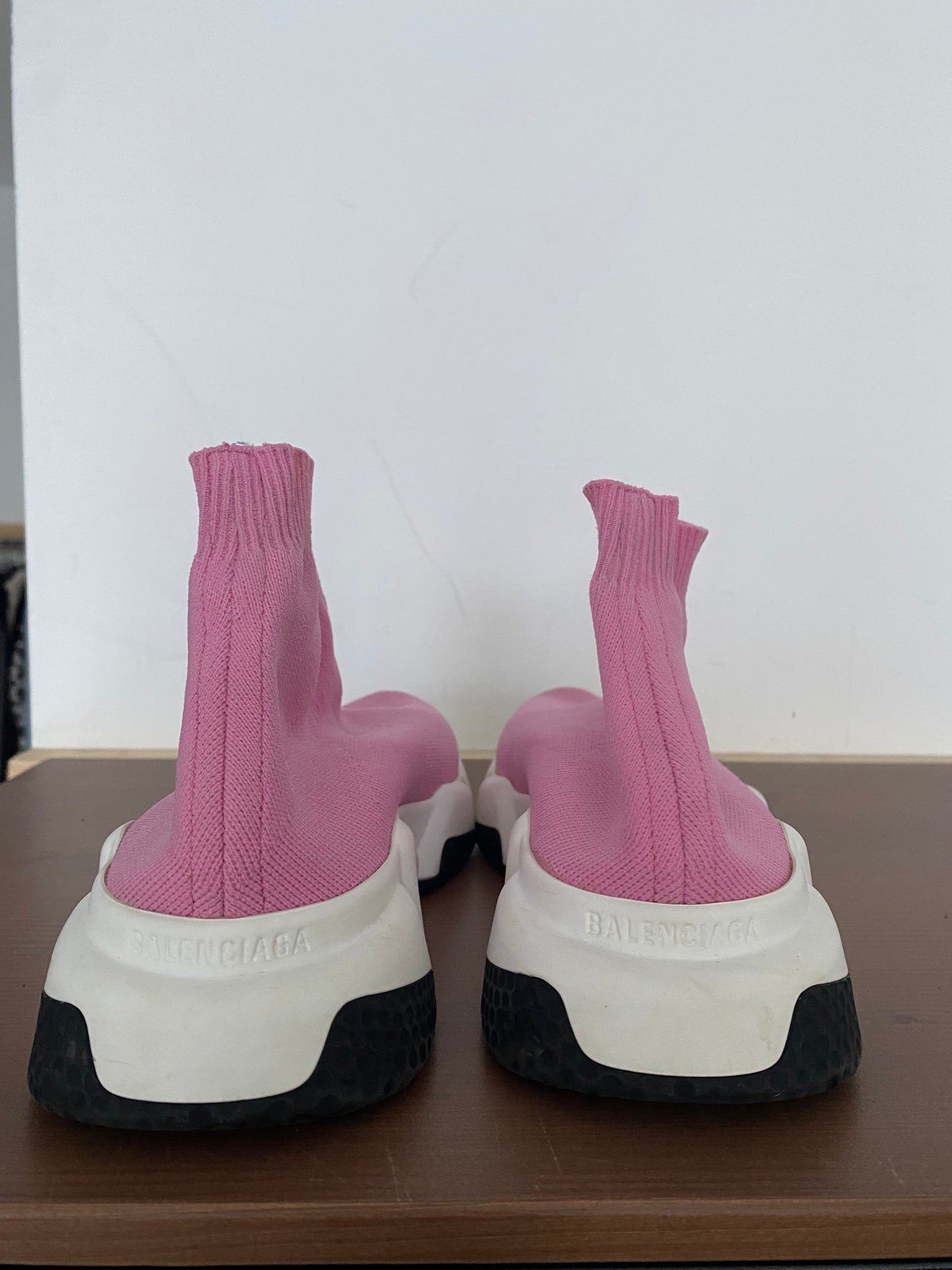 Balenciaga Pink Sock Trainers with Box and Dust Bag Size 6