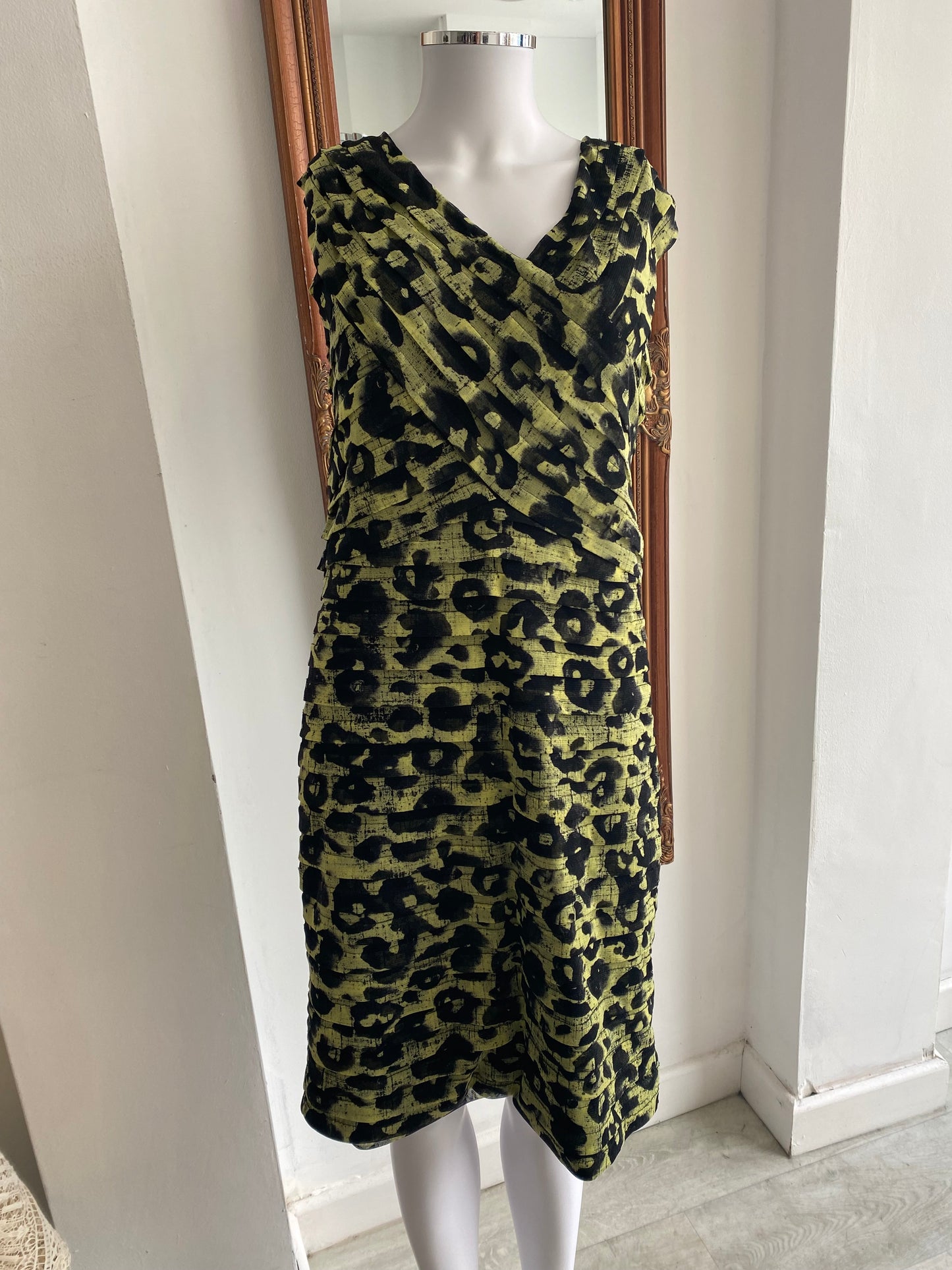 Gold animal print dress size 14