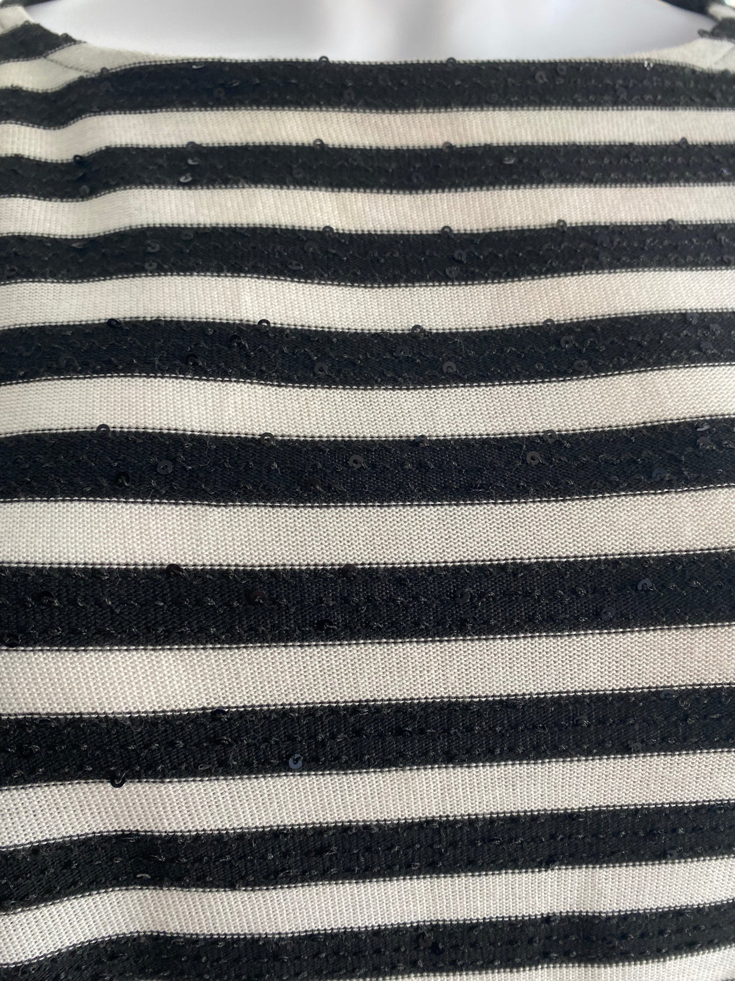 French Connection striped top with sequins size 8-10