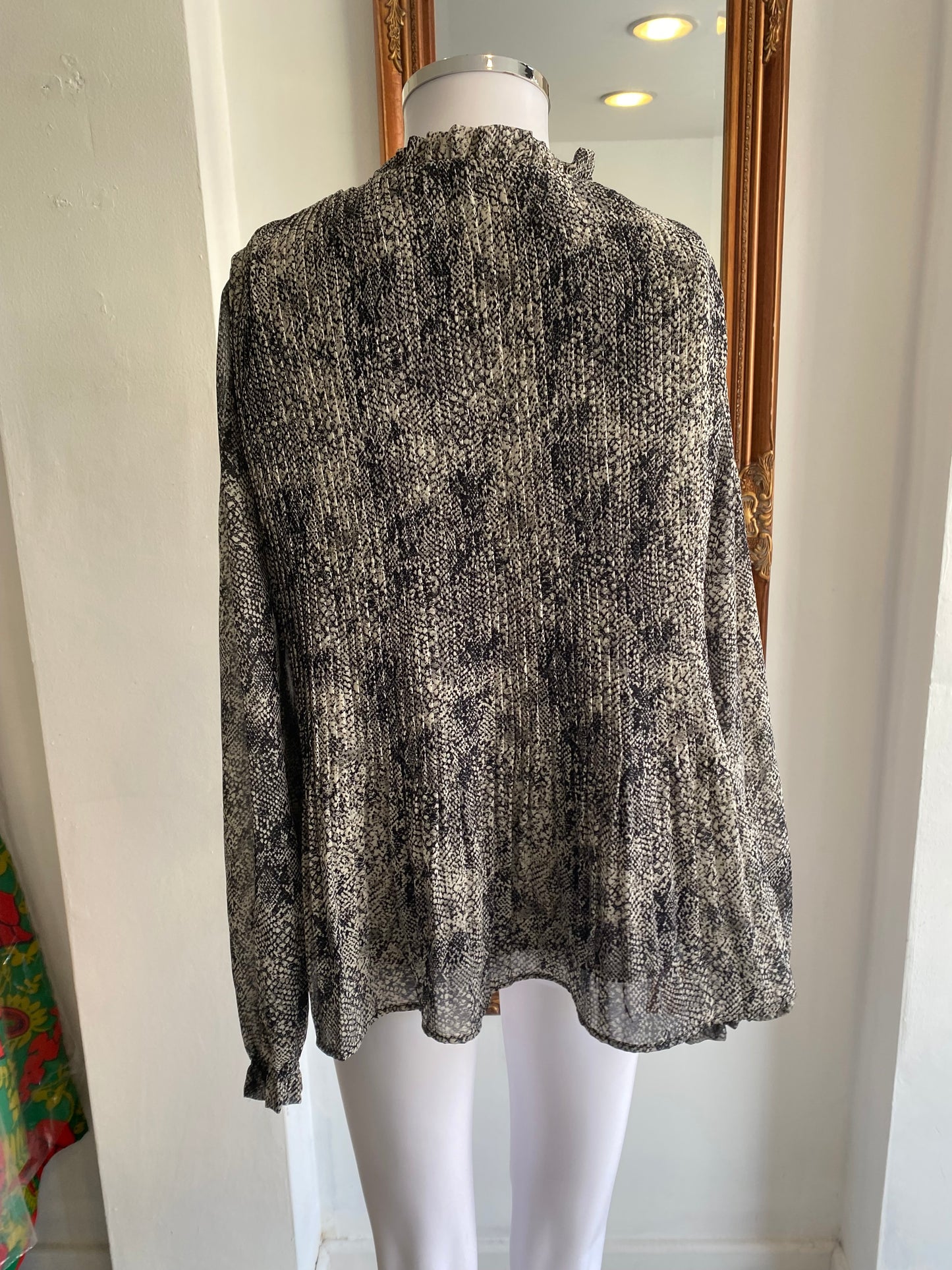 Mango snake print blouse size 12