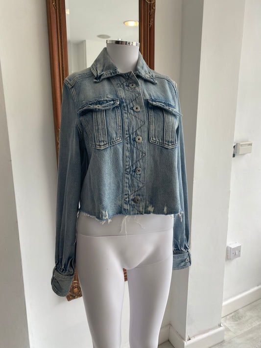 All Saints Light Blue Shacket Size 8