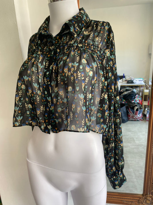 Zara cropped blouse size 8-10