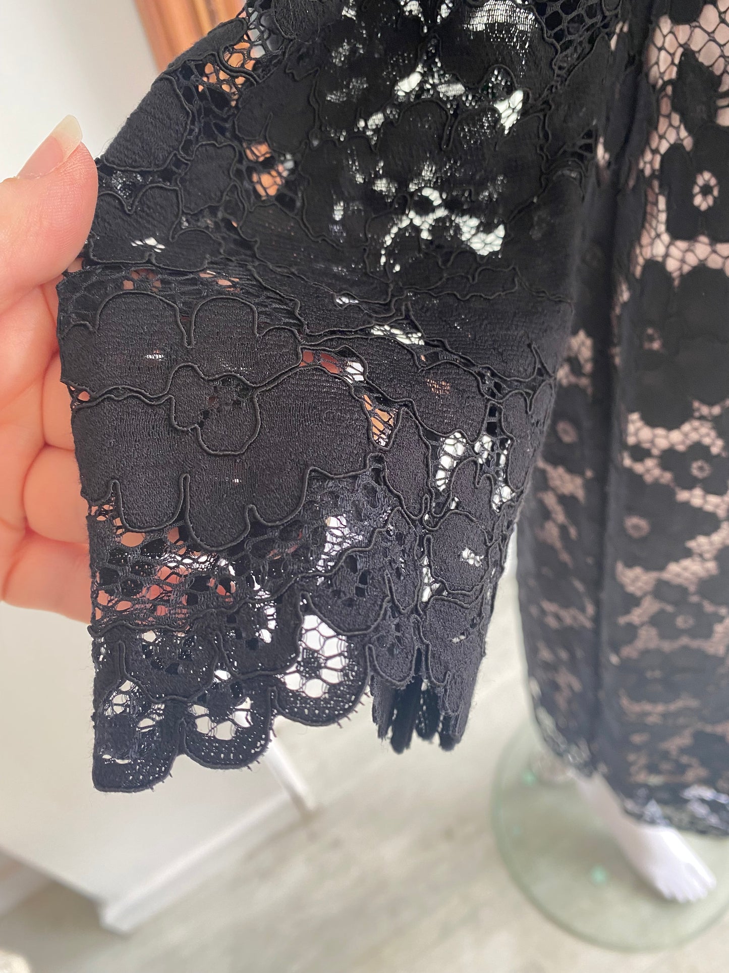 Ted Baker black lace dress size 12