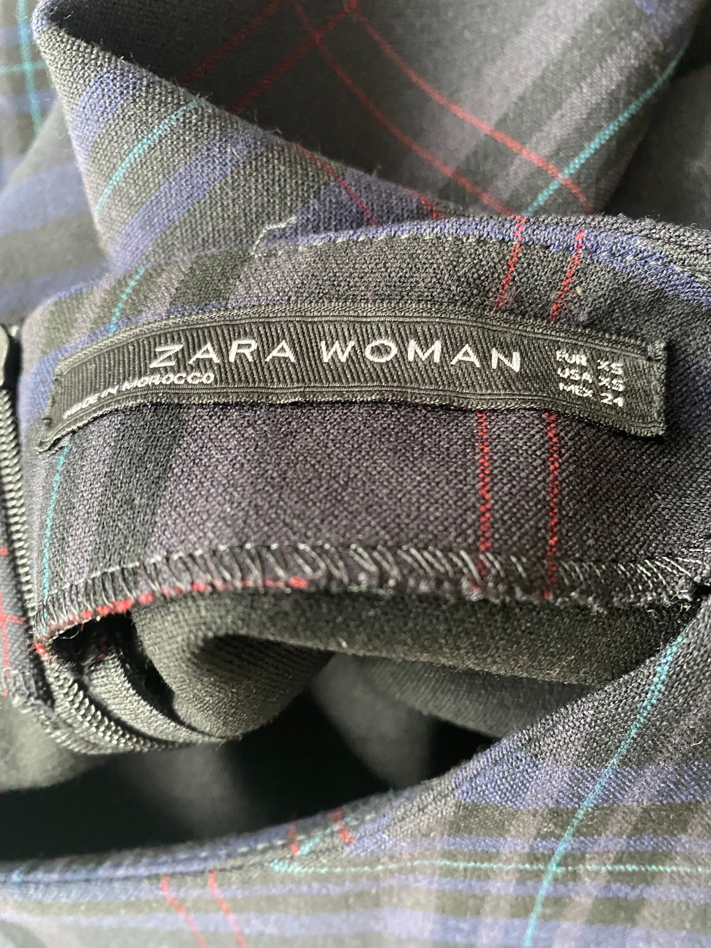 Zara checked dress size 8