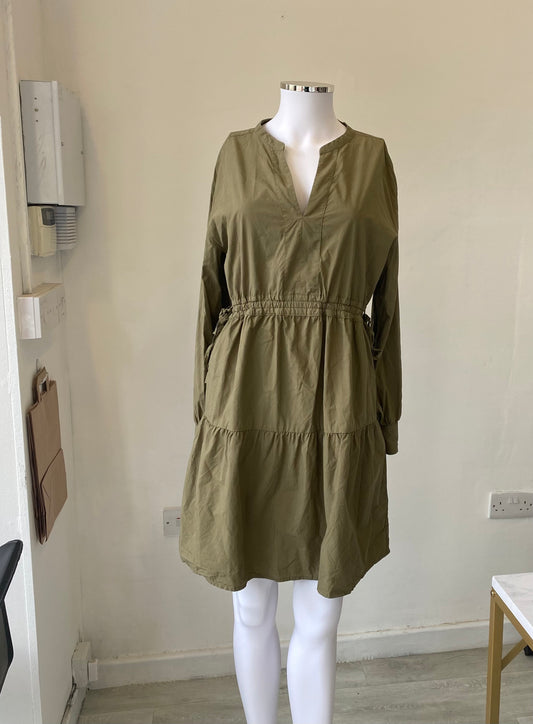 Rails Khaki Long Sleeved Dress Size 8