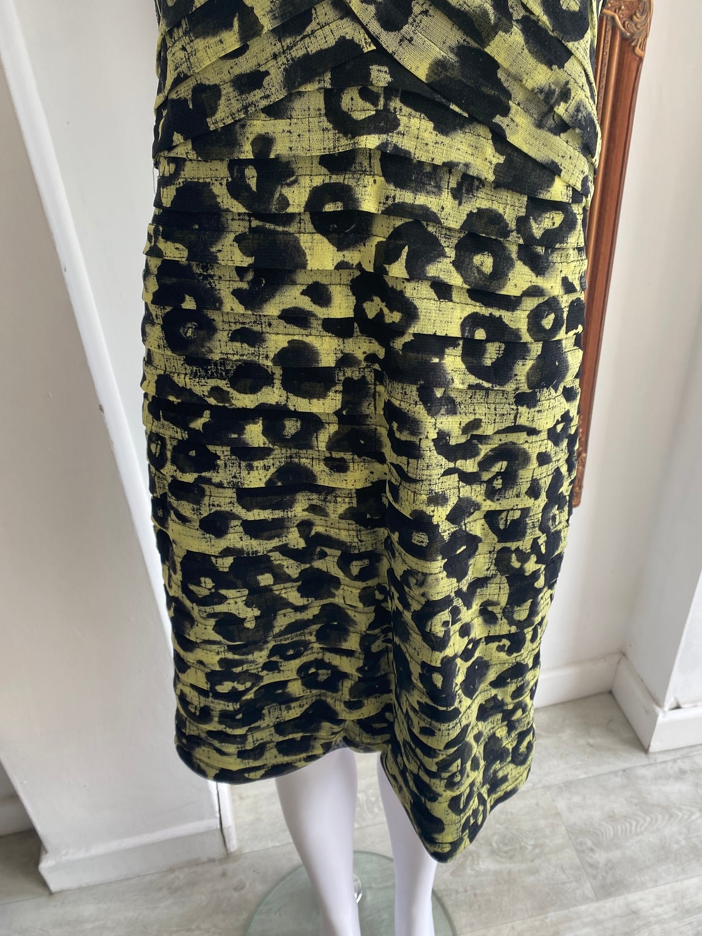 Gold animal print dress size 14