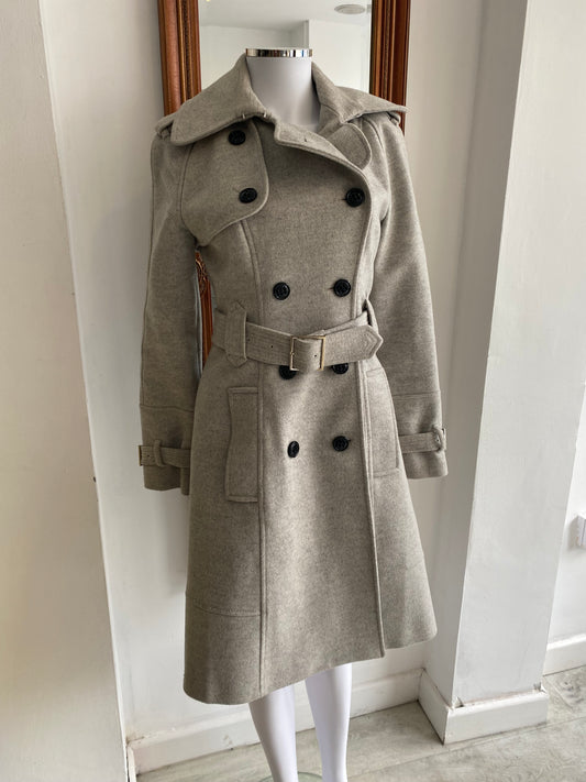 Karen Millen cashmere blend trench coat size 8