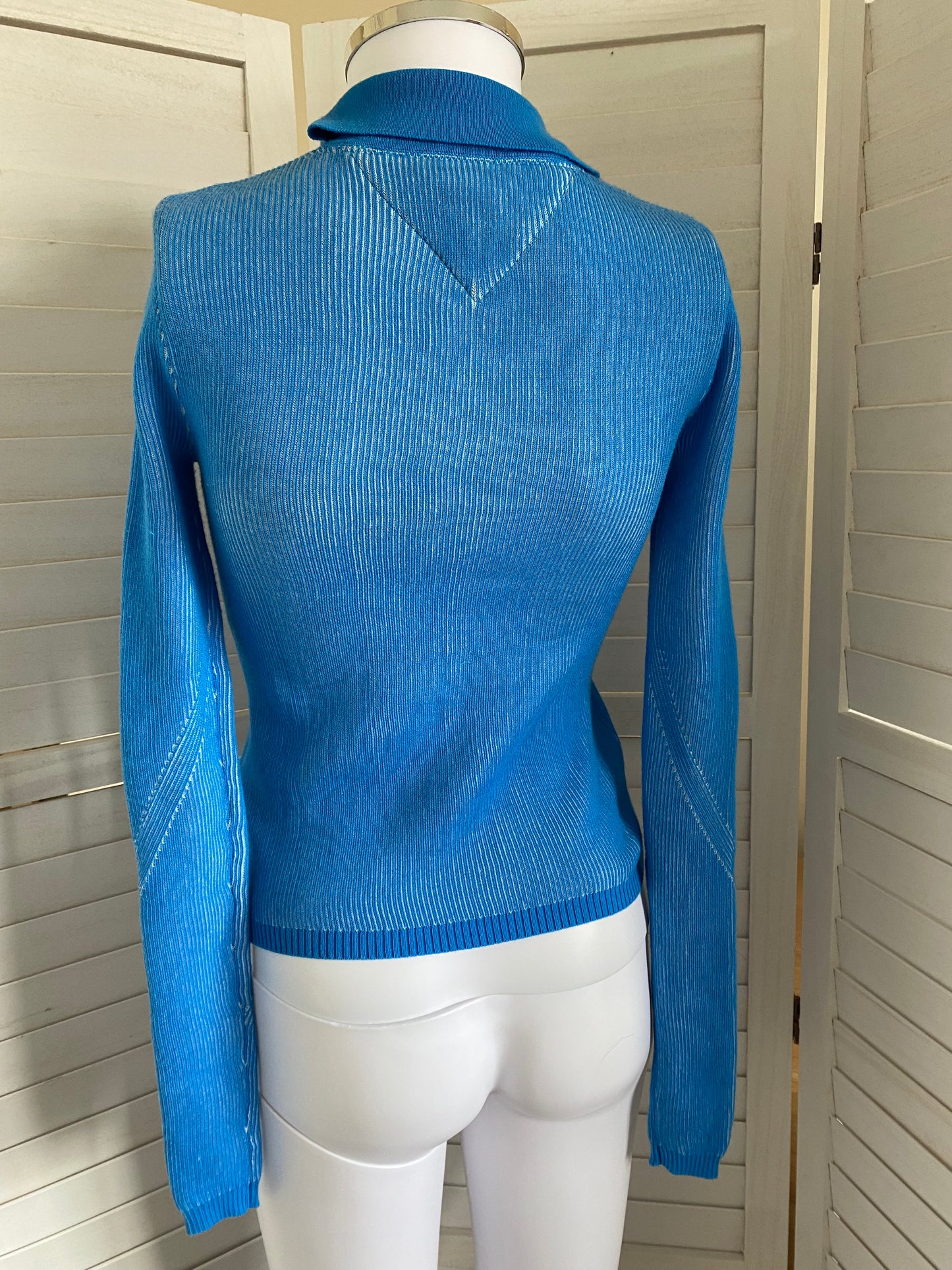 Tommy Hilfiger blue ribbed tshirt brand new size 6