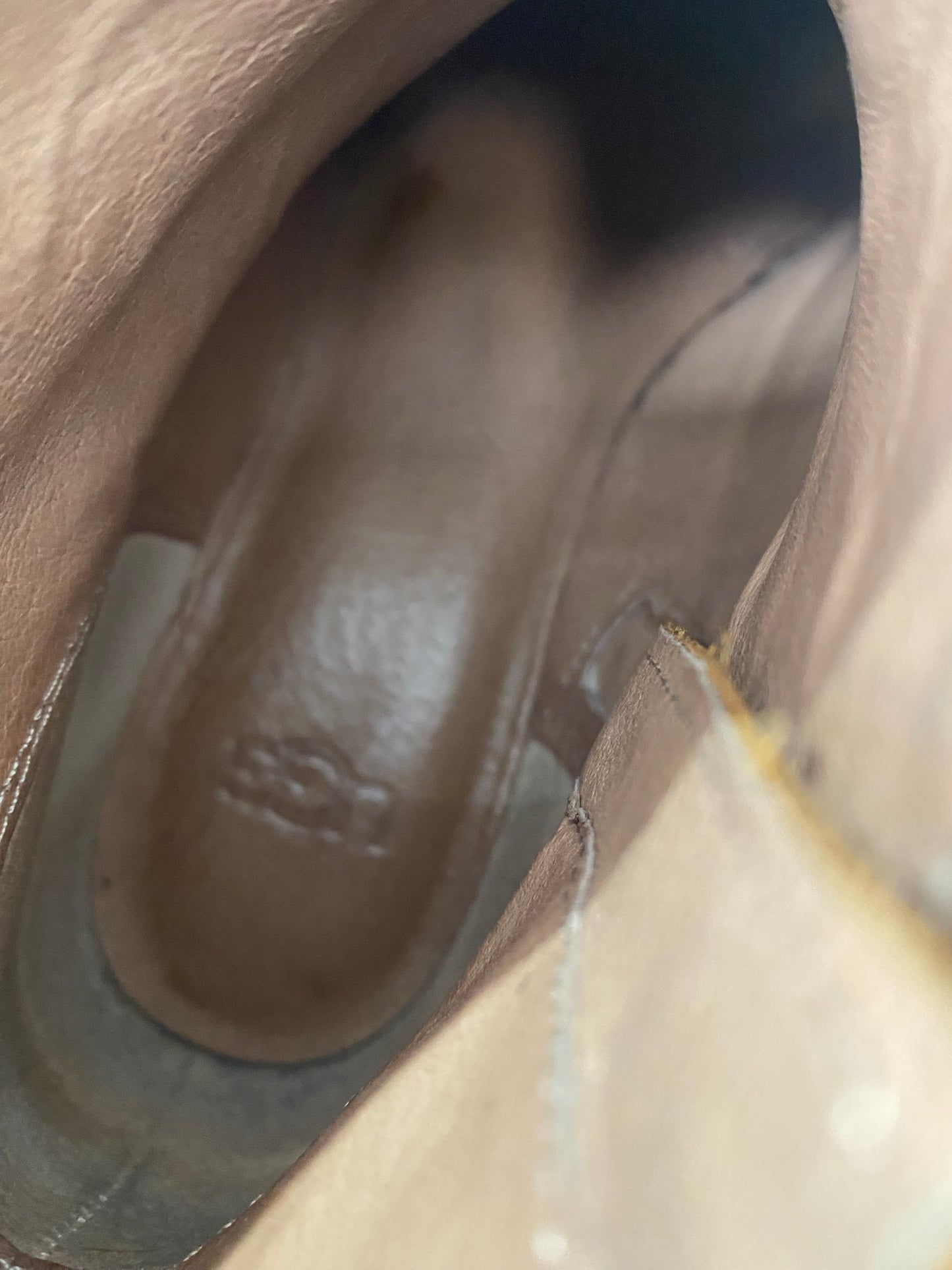 UGG Tan Suede Ankle Boots with Fringing Size 4