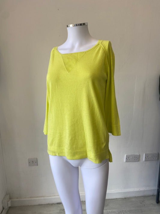 French Connection Yellow Knitted Top Size 8-10