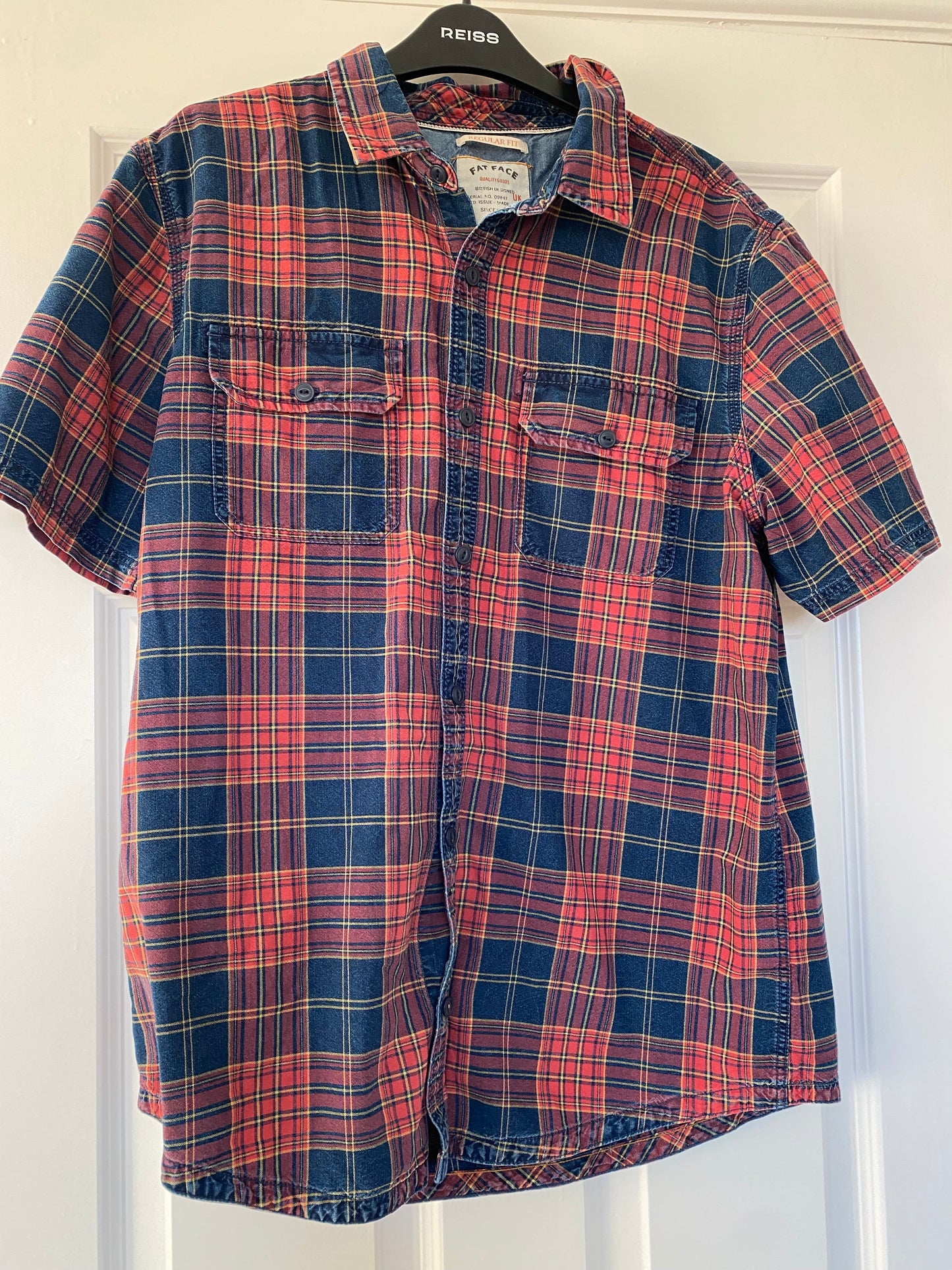 Fat Face Red Checked Shirt Size Large