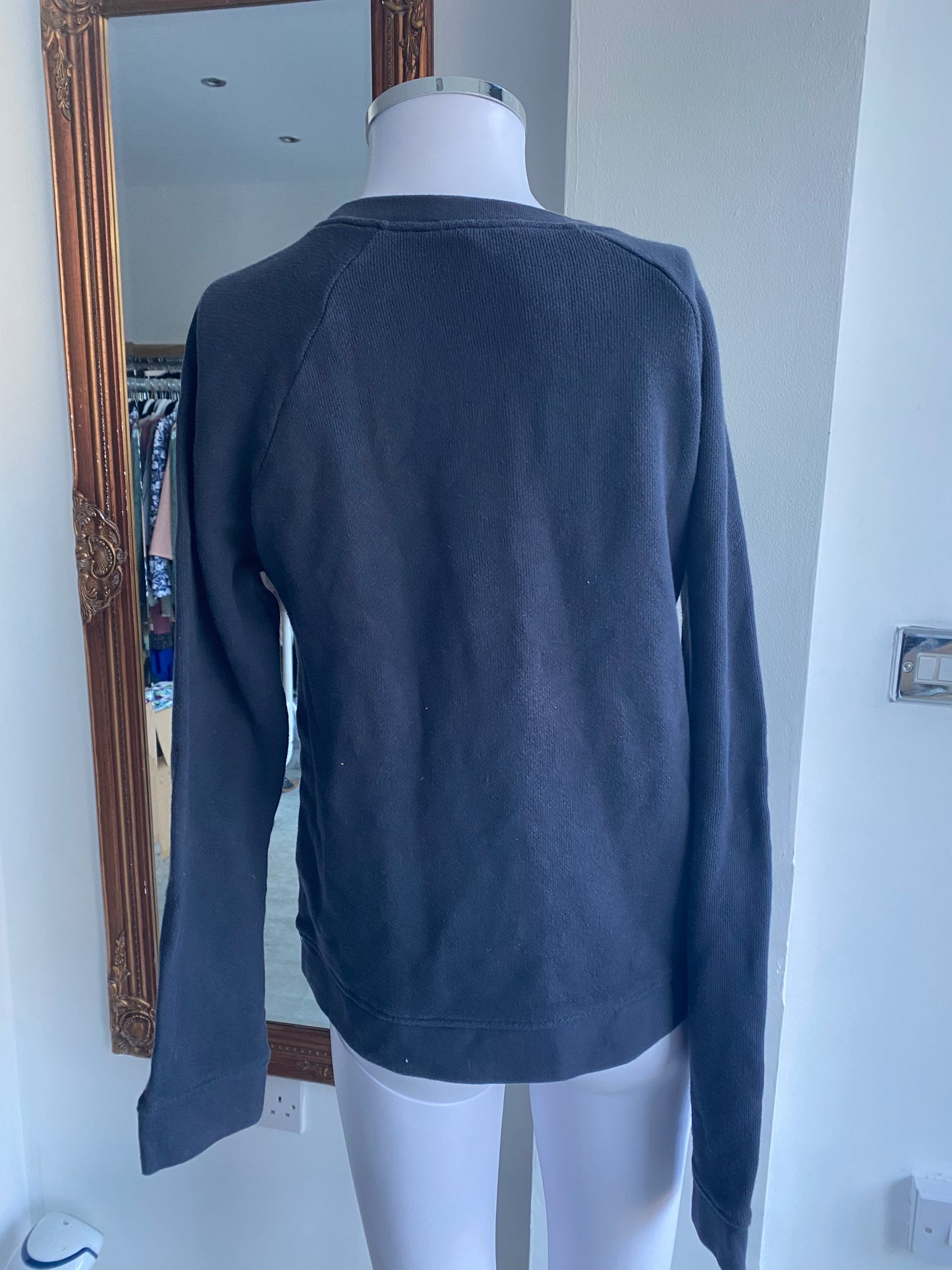 Whistles Navy Slogan Sweater Size 8