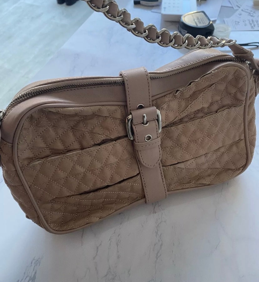 Moschino Cheap and Chic Beige Quilted Handbag