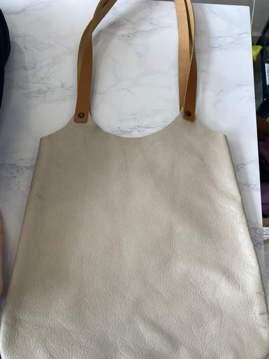 Ishvara Light Beige Leather Handbag