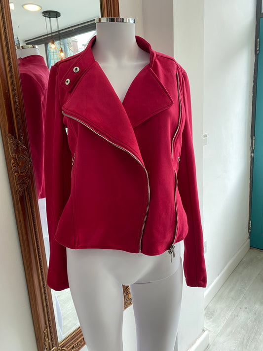 French Connection Pink Suedette Jacket Size 8