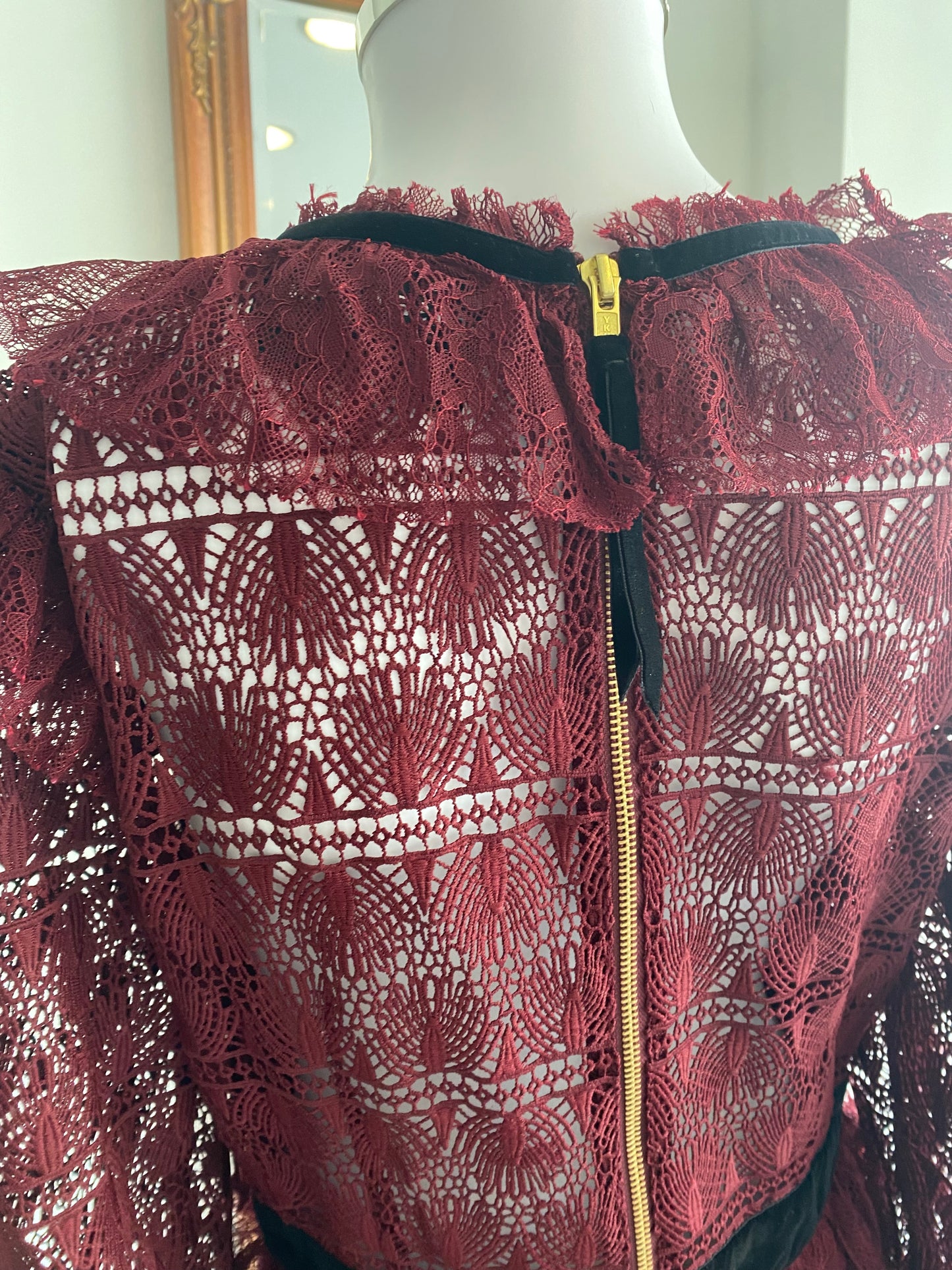 Perseverance Burgundy lace dress size 12