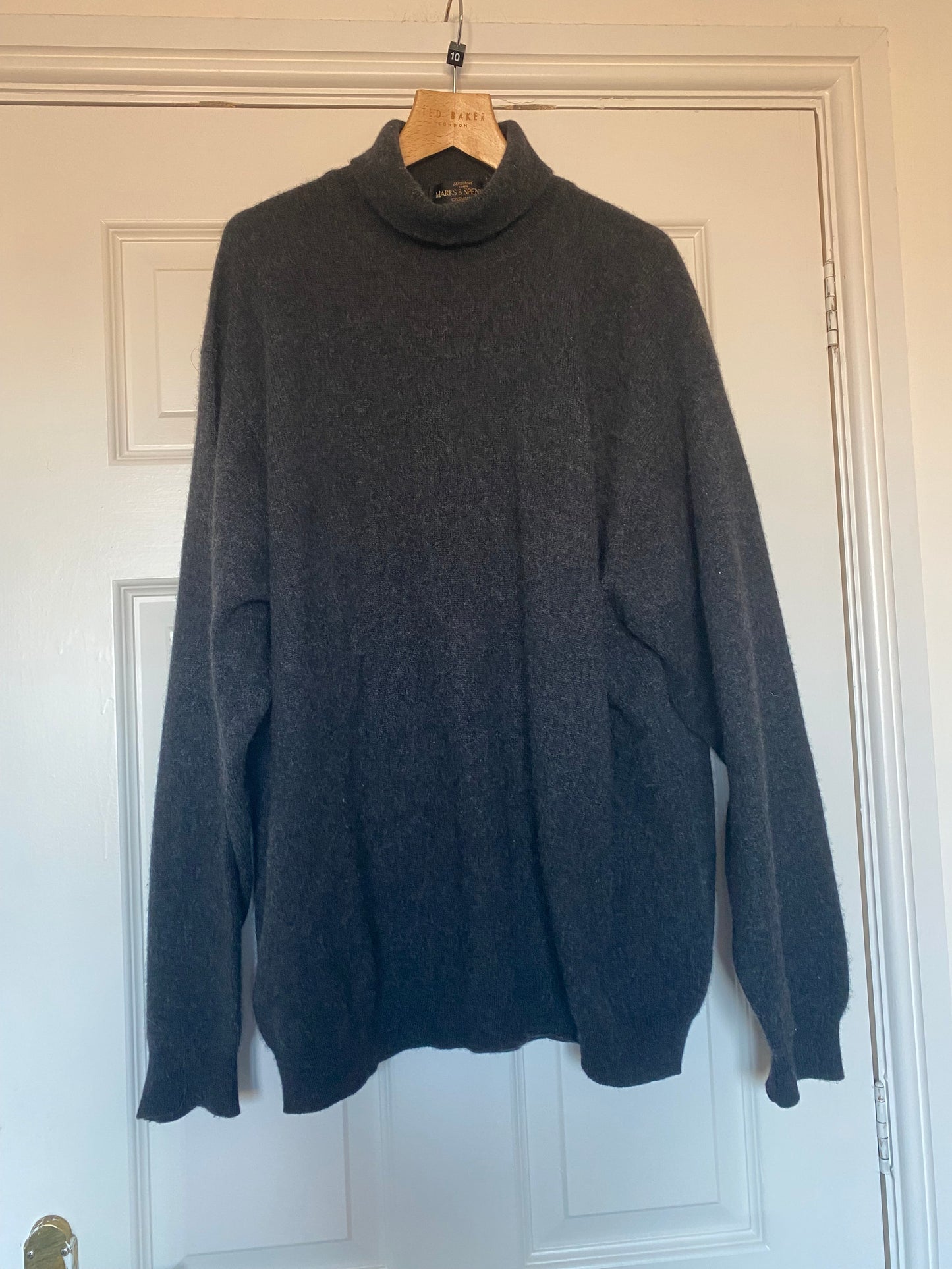 Marks and Spencer 100% Cashmere Charcoal Jumper Size XL