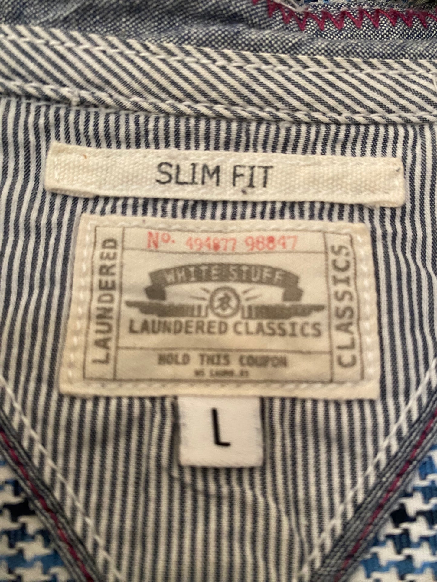 White Stuff Houndstooth Check Shirt Size Large