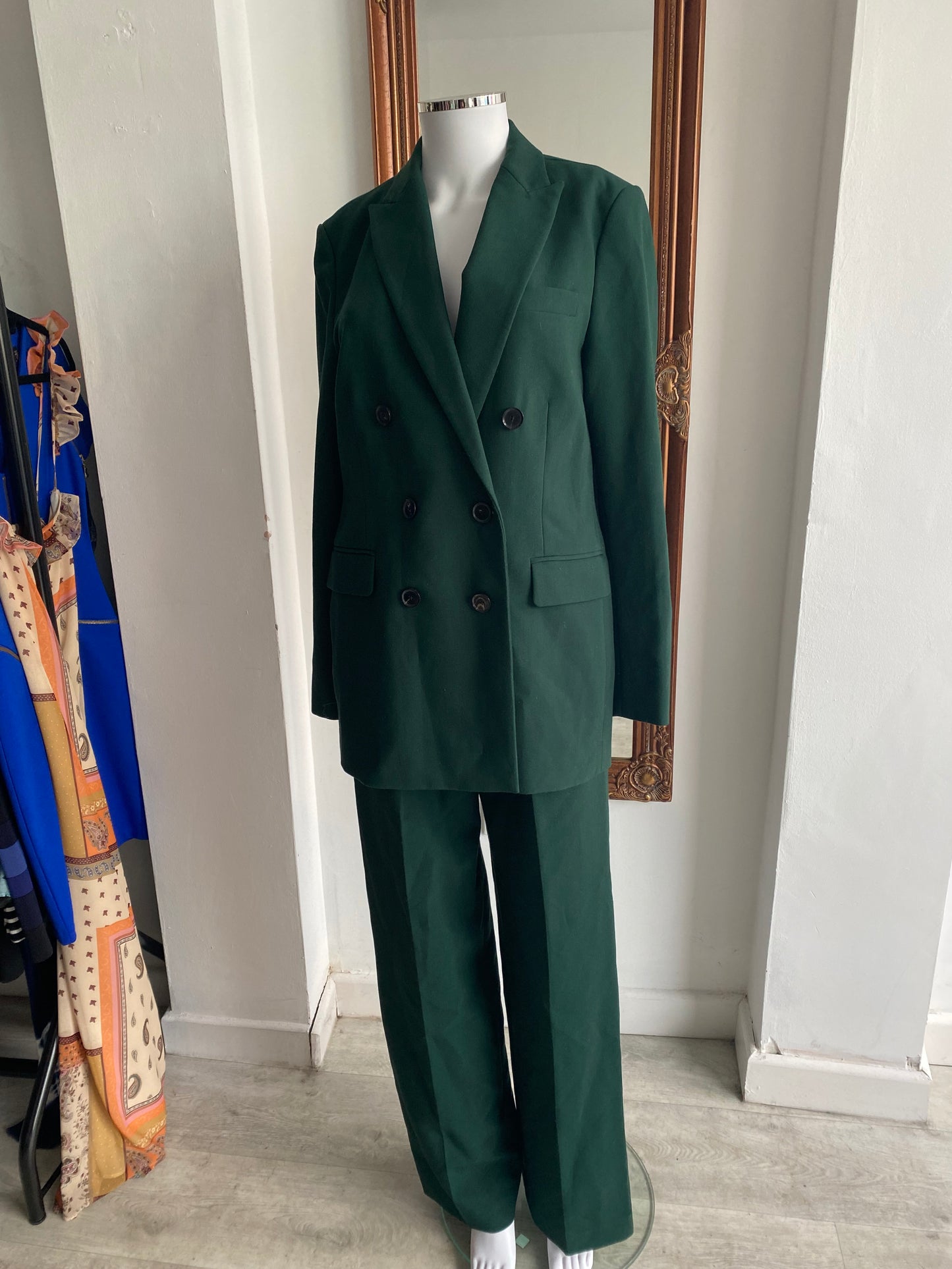 Zara Green Trouser Suit Size 10