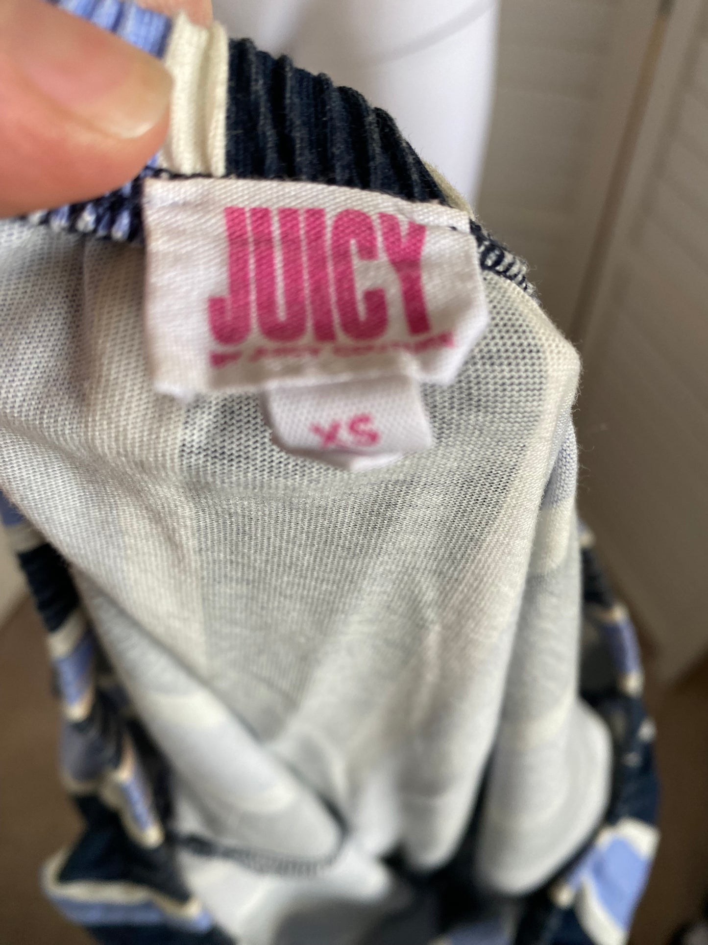 Juicy couture striped off shoulder dress size 6-8