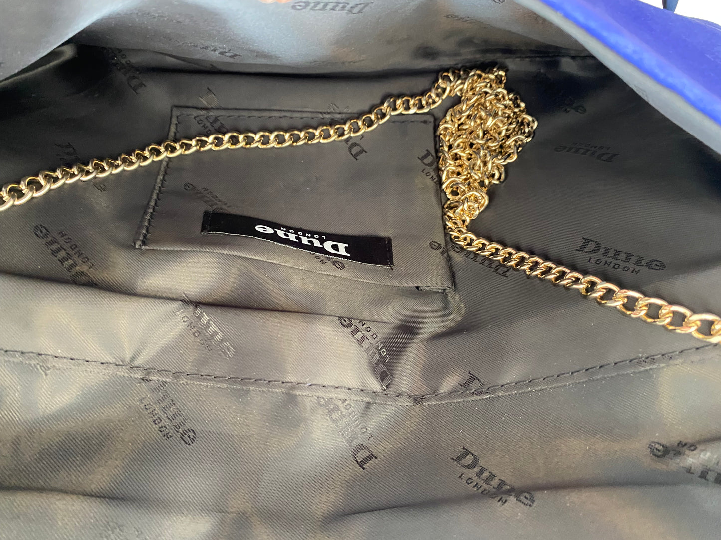 Dune Purple and Black Suede Colour Block Crossbody Handbag