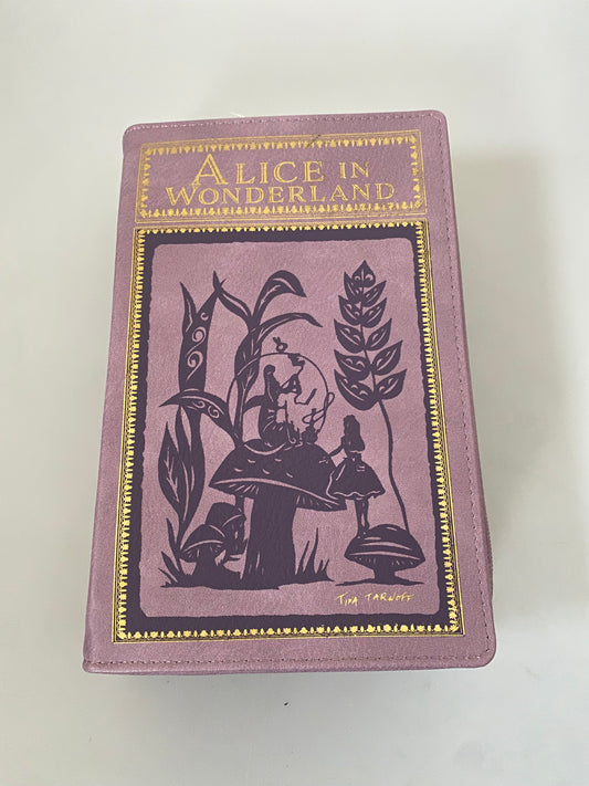 Alice in Wonderland book shaped handbag