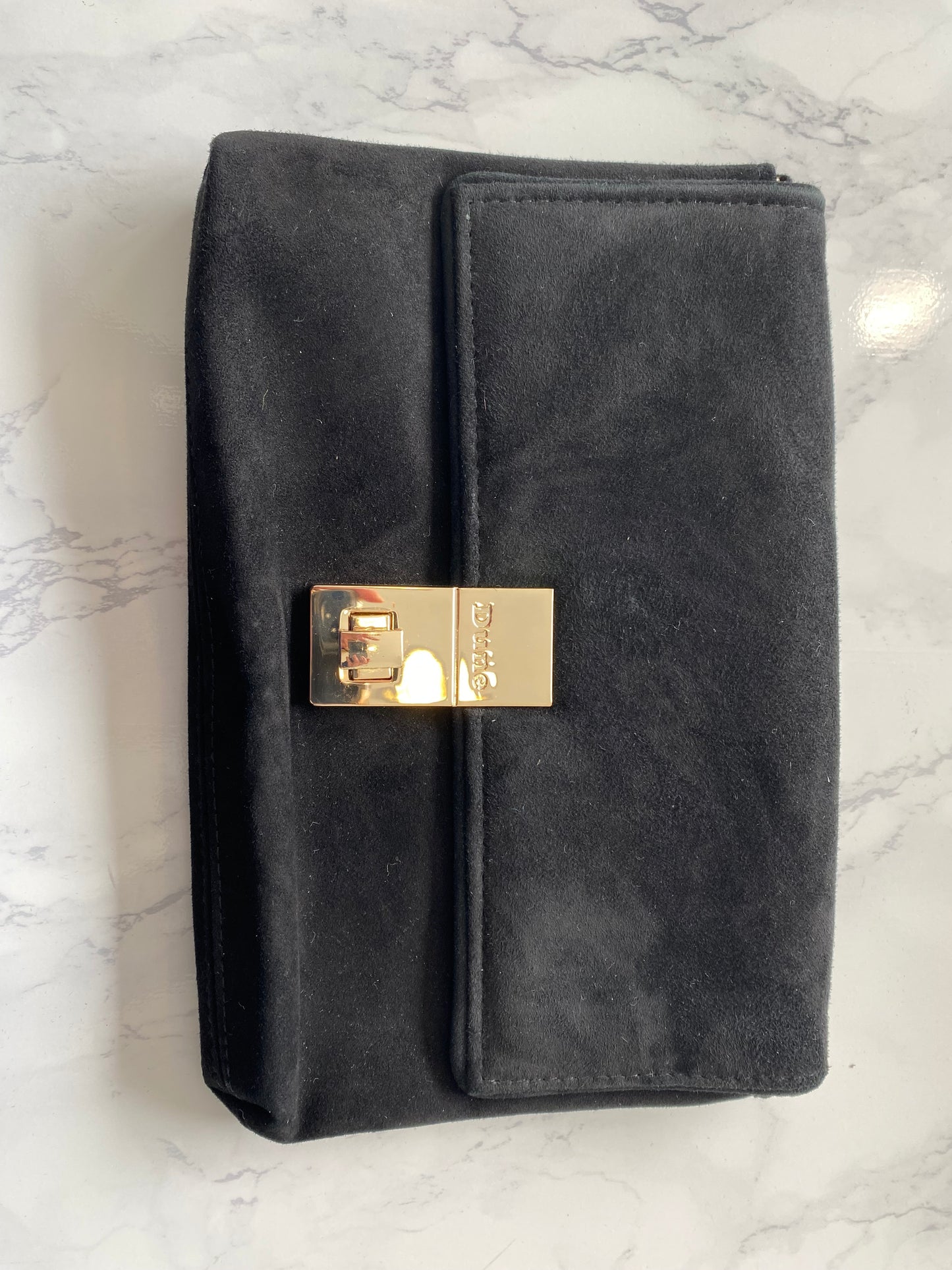 Dune Black Suede Handbag