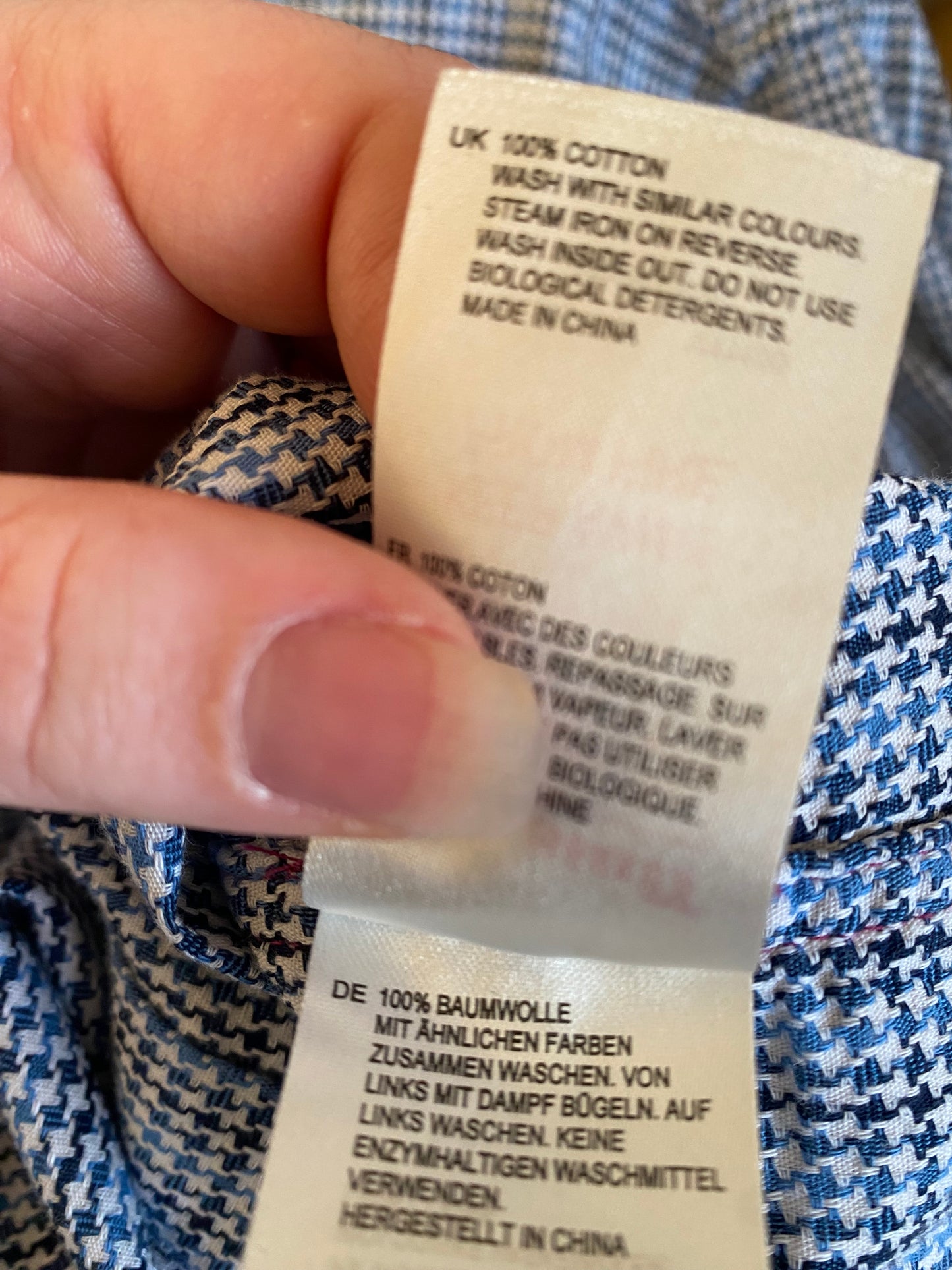 White Stuff Houndstooth Check Shirt Size Large