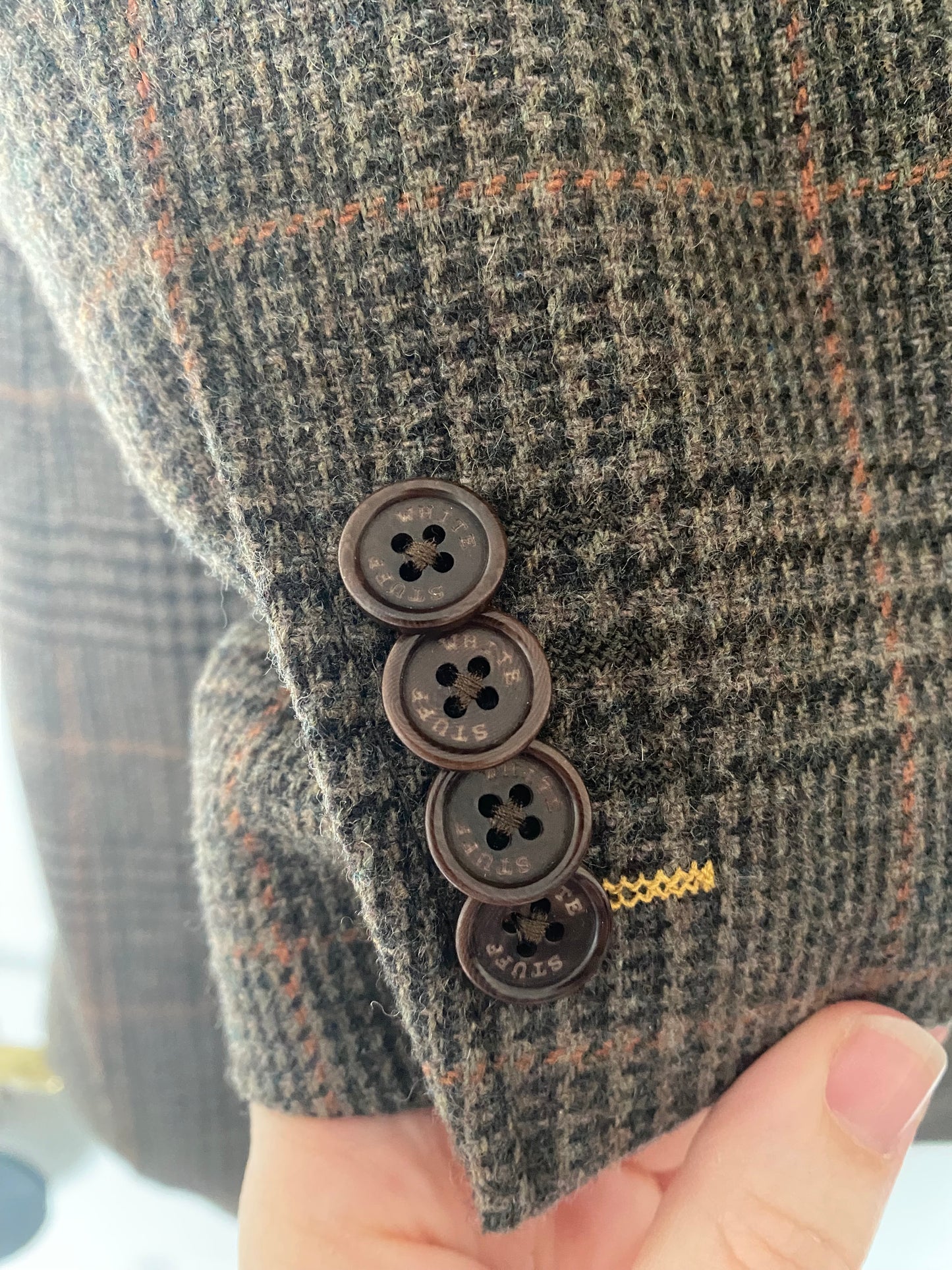 White Stuff Wool Blend Tweed Coat Size Large