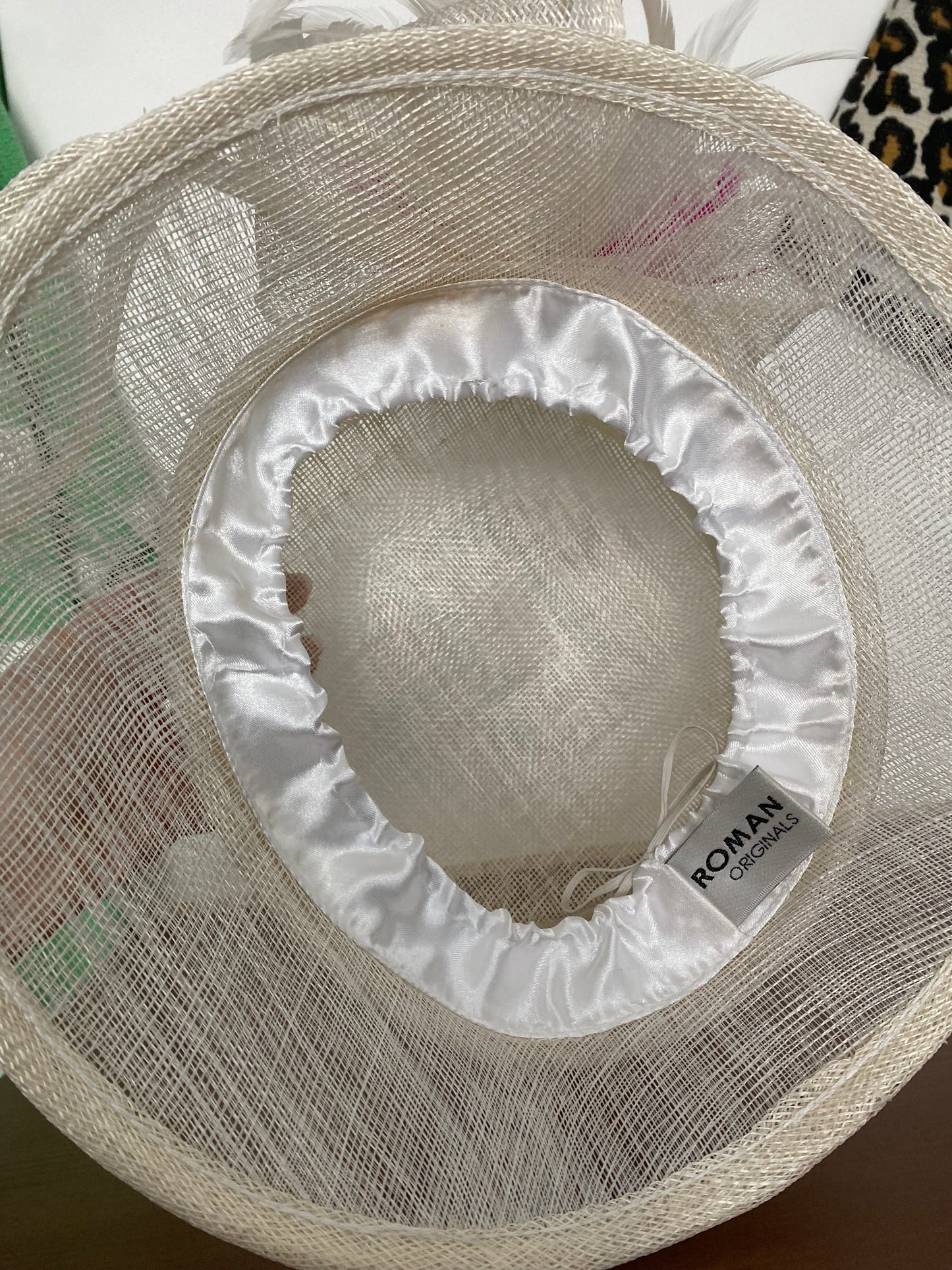 Roman white formal hat