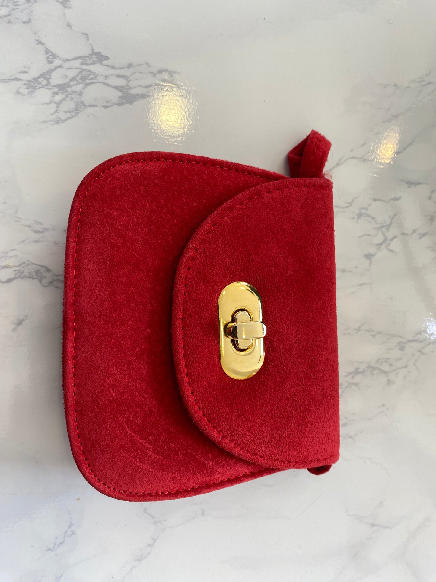 Jaeger Suede Crossbody Mini Handbag