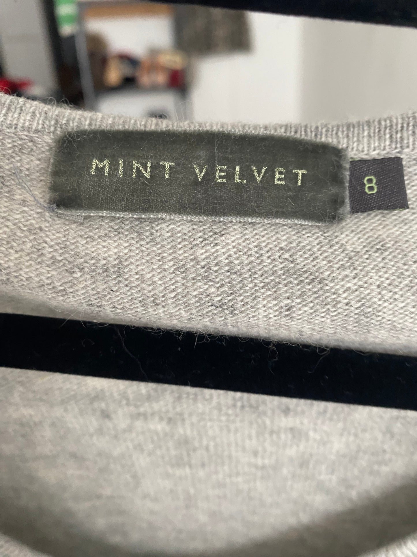 Mint Velvet grey knitted dress size 8-10